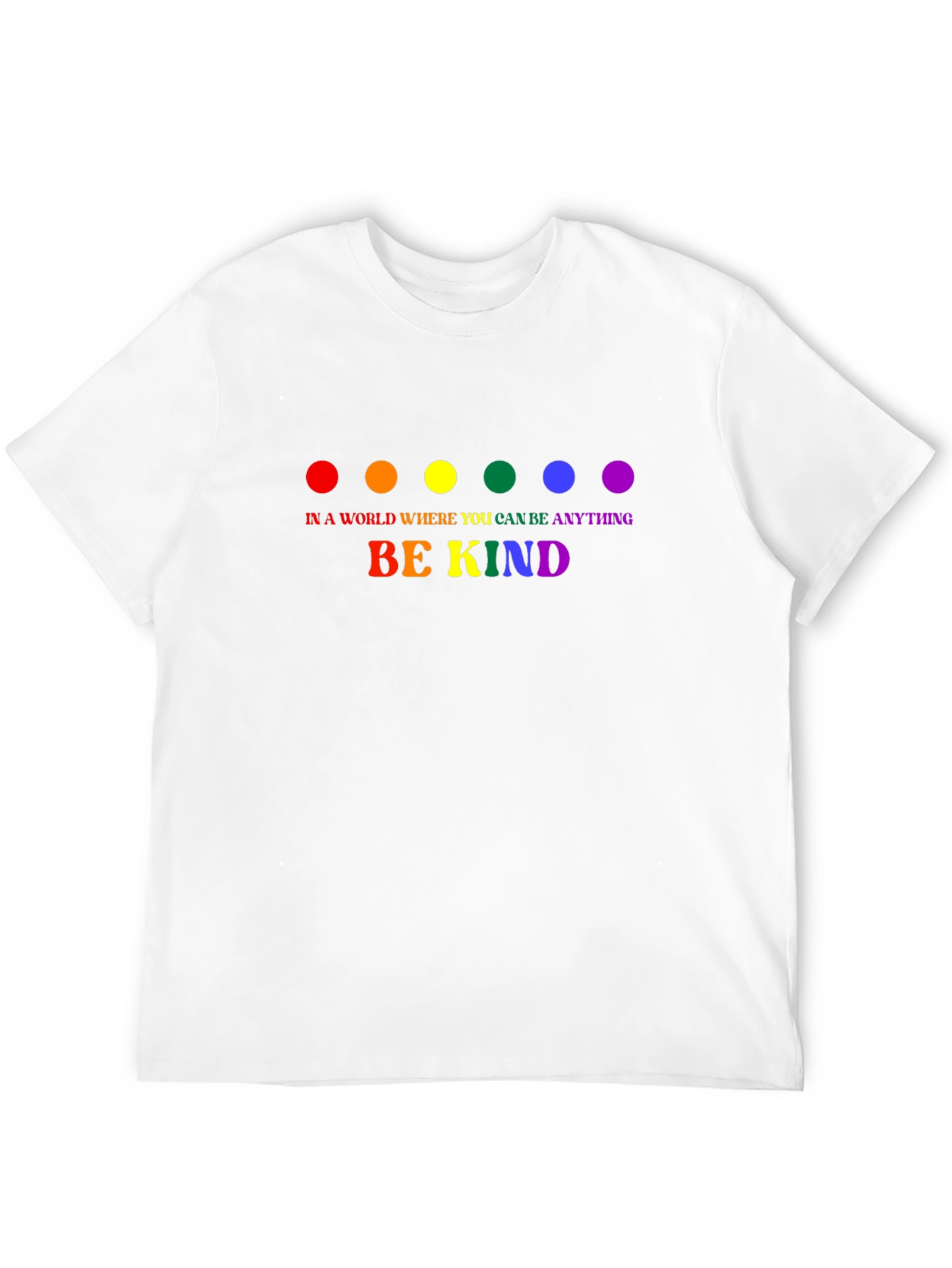 Be Kind Rainbow Graphic Tee - Black