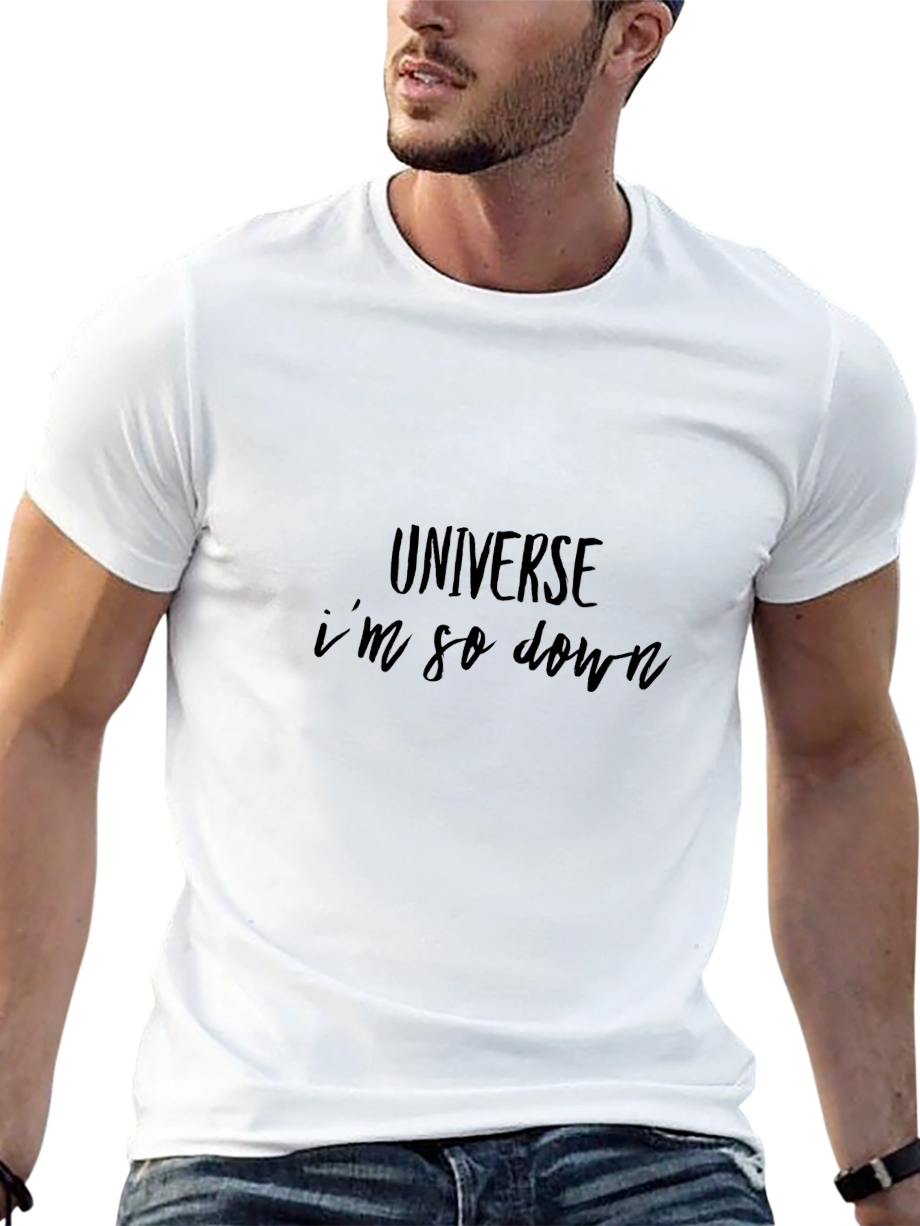 Universe Im So Down Black Graphic Tee