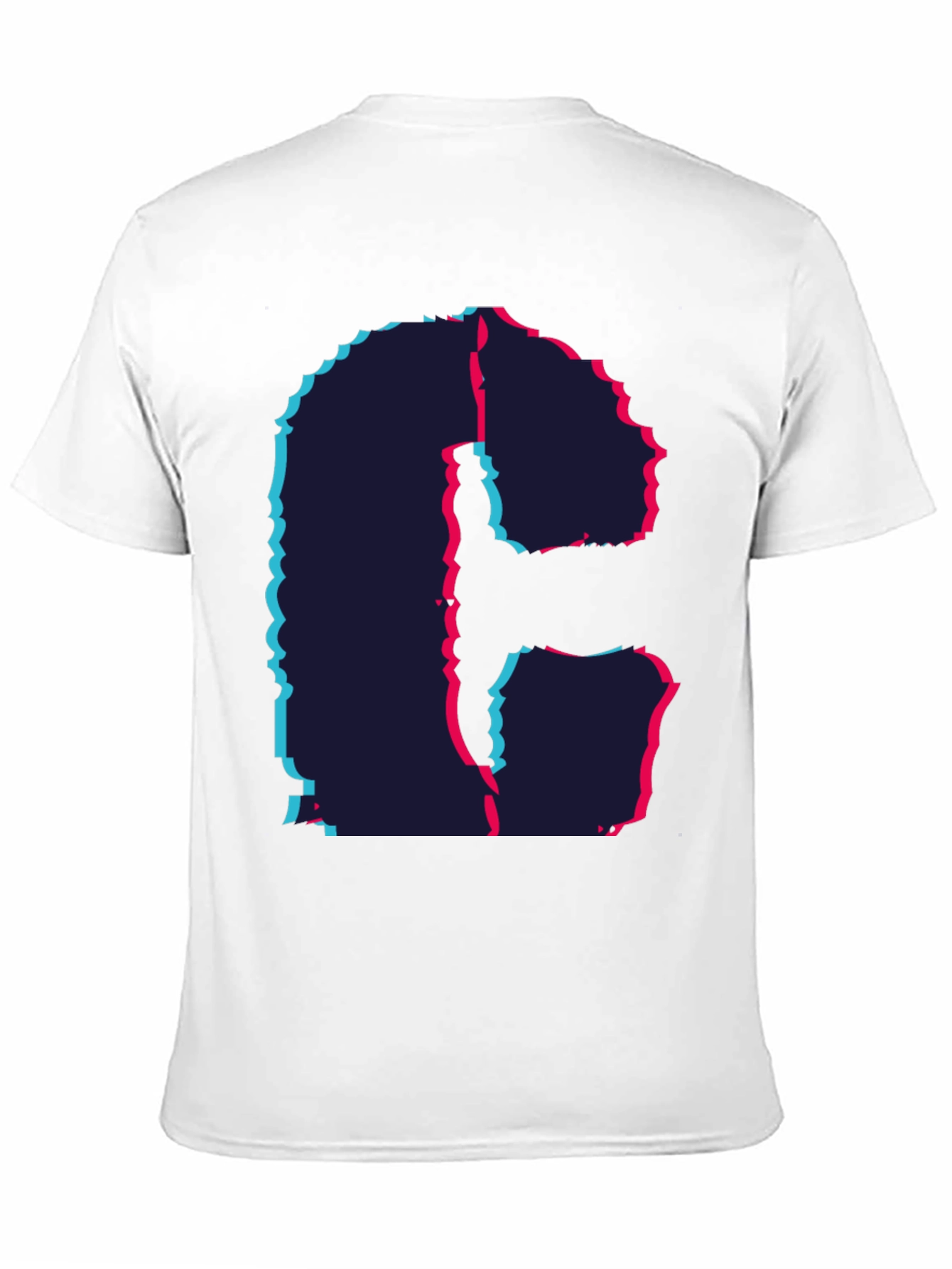 Glitch Letter T-Shirt - Modern Graphic Tee