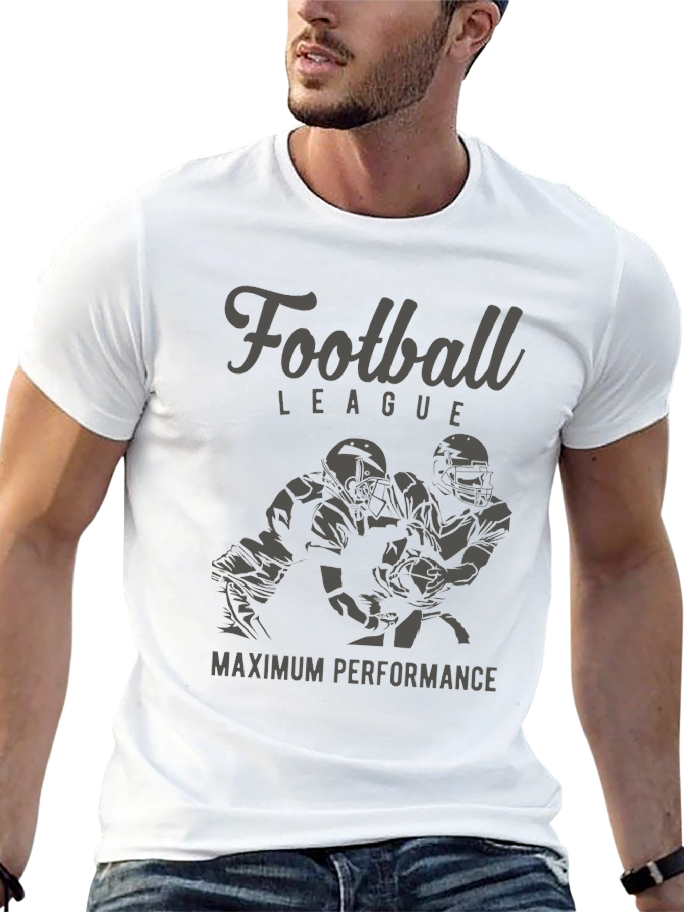 Football League Tee: Maximum Performance Black T-Shirt