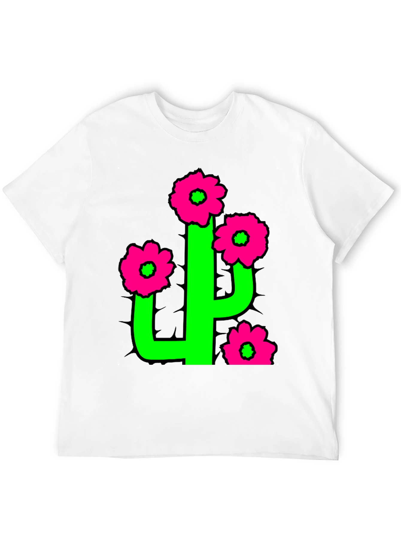 Cactus Flower Graphic T-Shirt