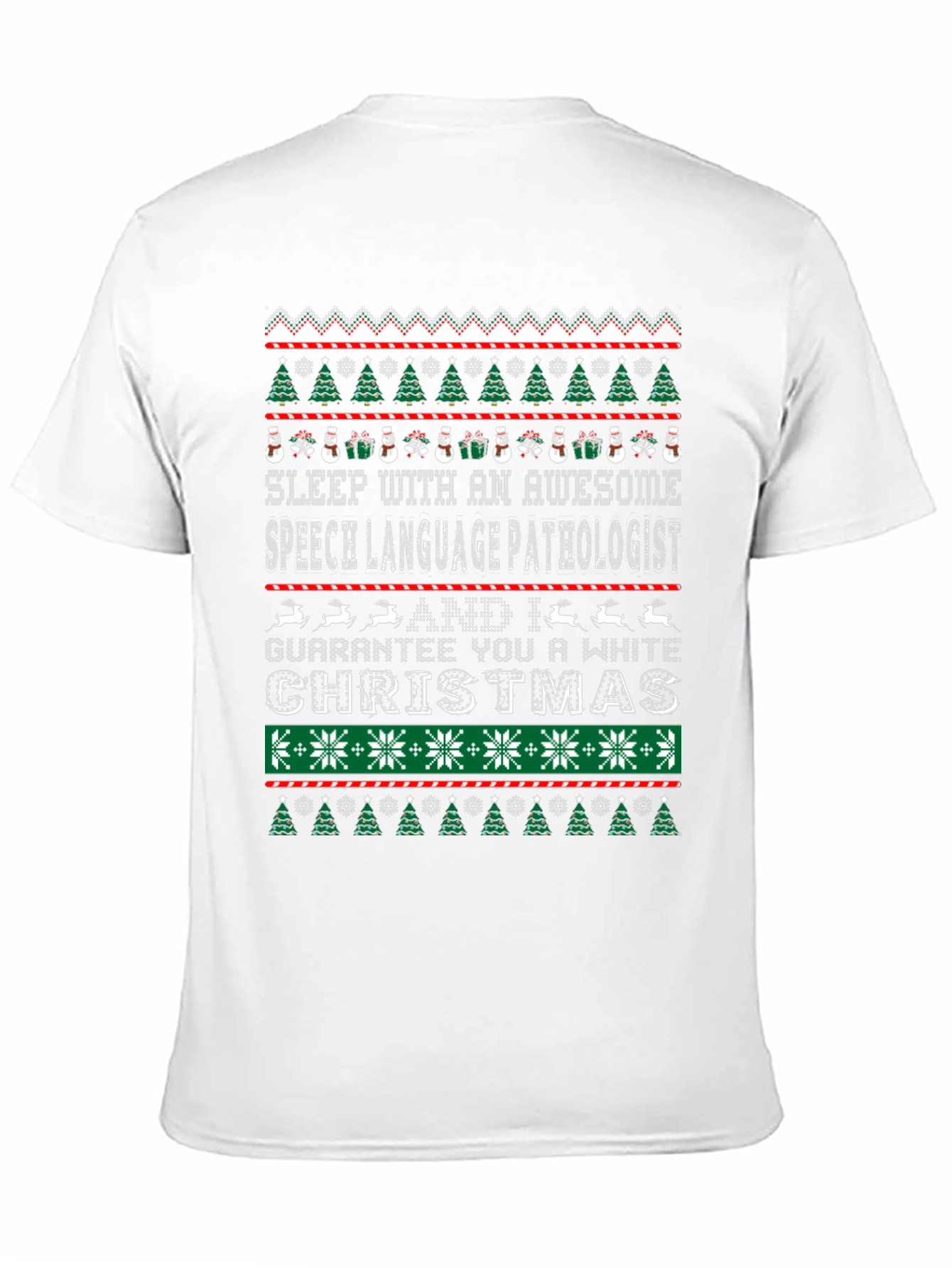 Awesome Speech Language Pathologist Ugly Christmas Sweater T-Shirt