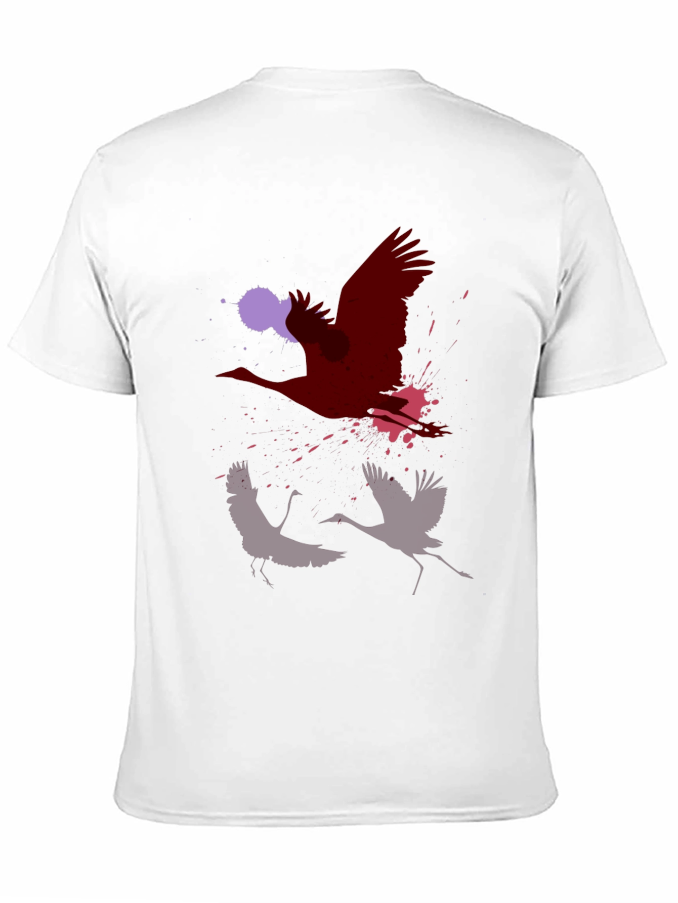 Abstract Crane Graphic Print T-Shirt