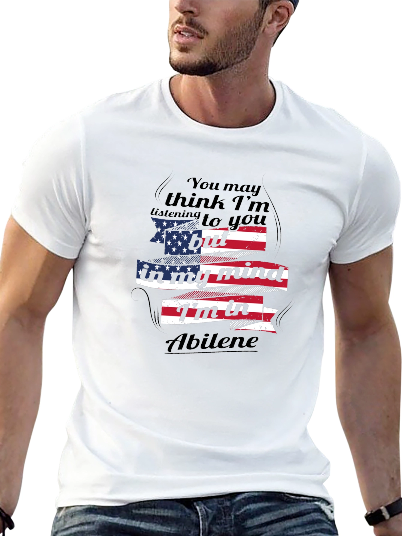Abilene Mind T-Shirt - Patriotic USA Flag Design