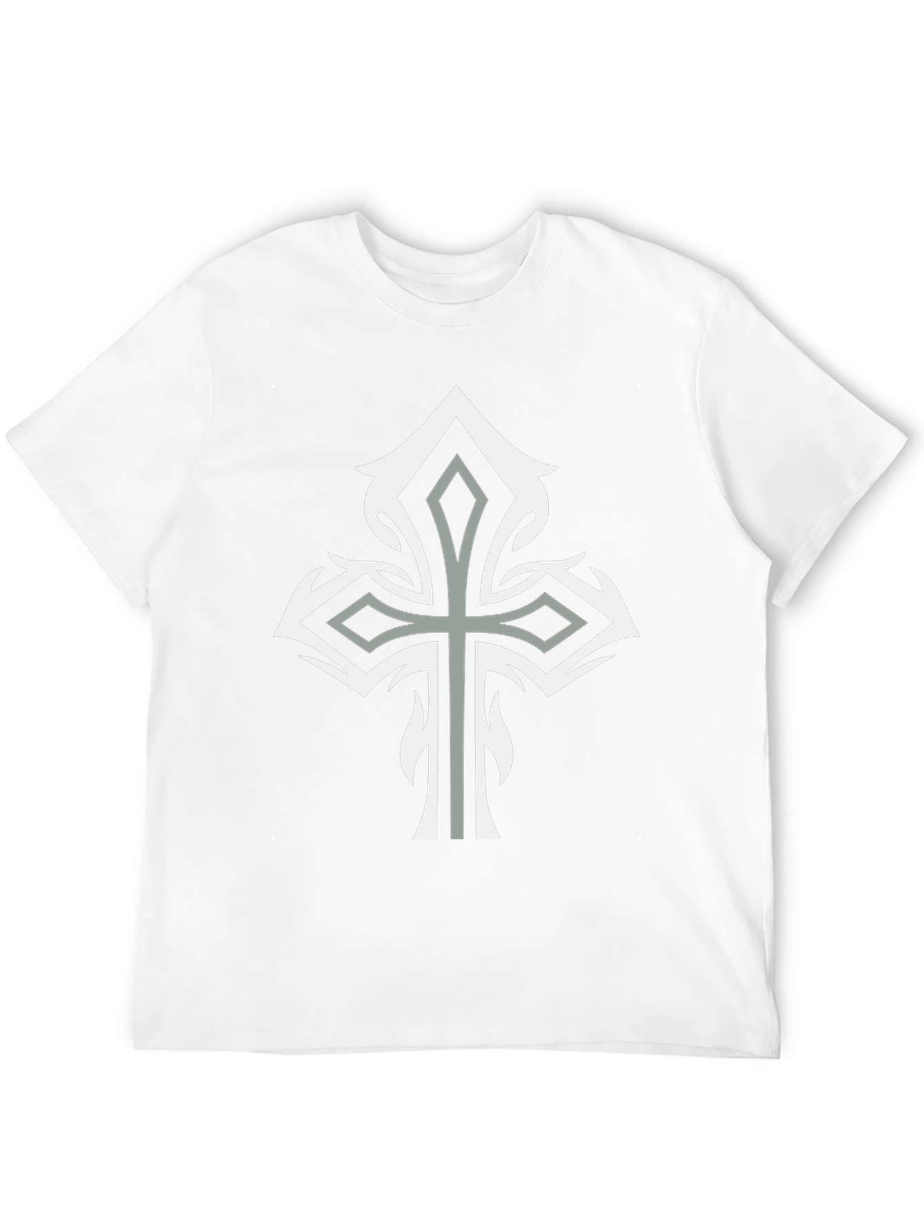 Tribal Cross Graphic Tee - Stylish Mens Black T-Shirt