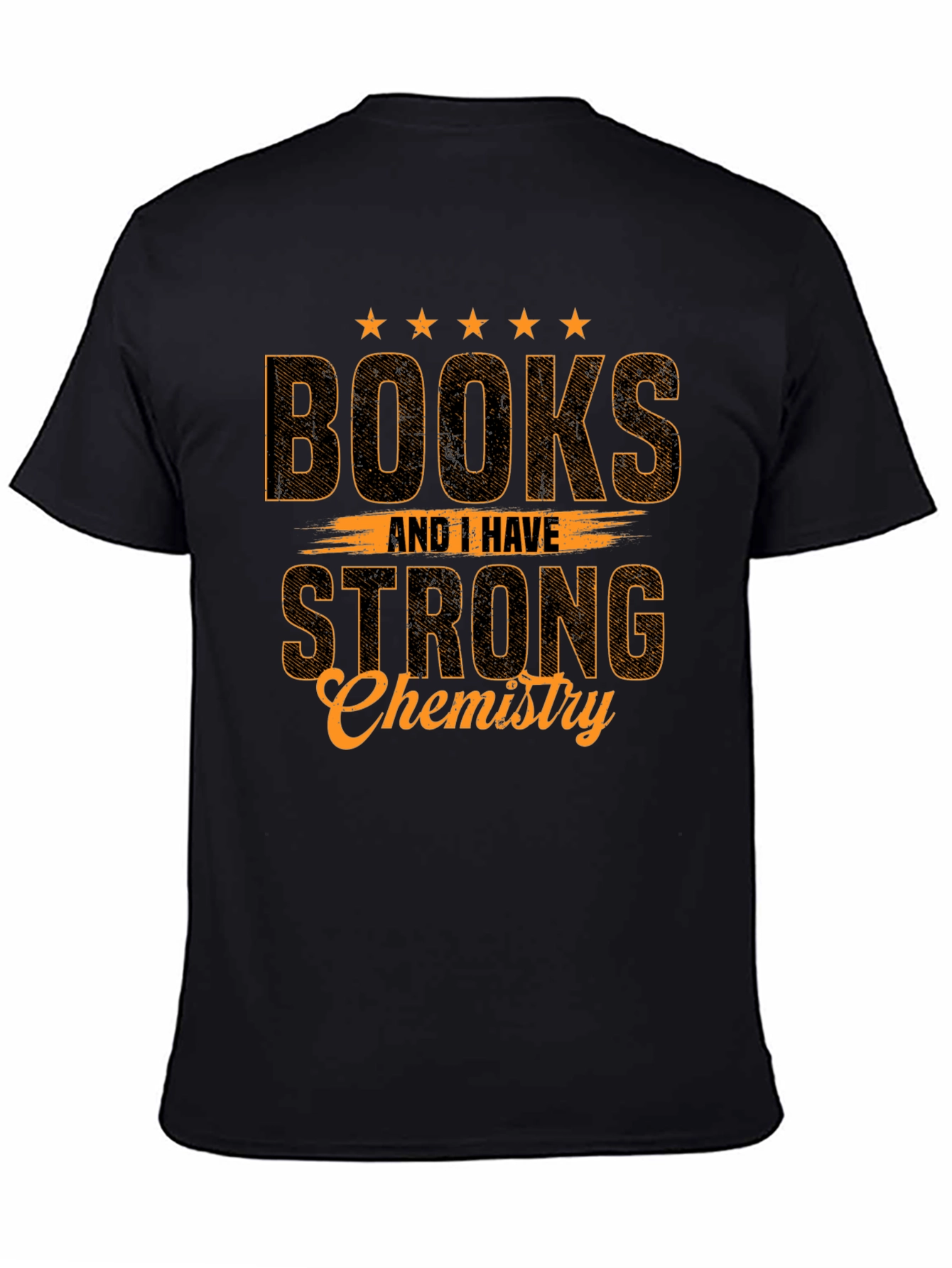Books & Chemistry Black Graphic T-Shirt