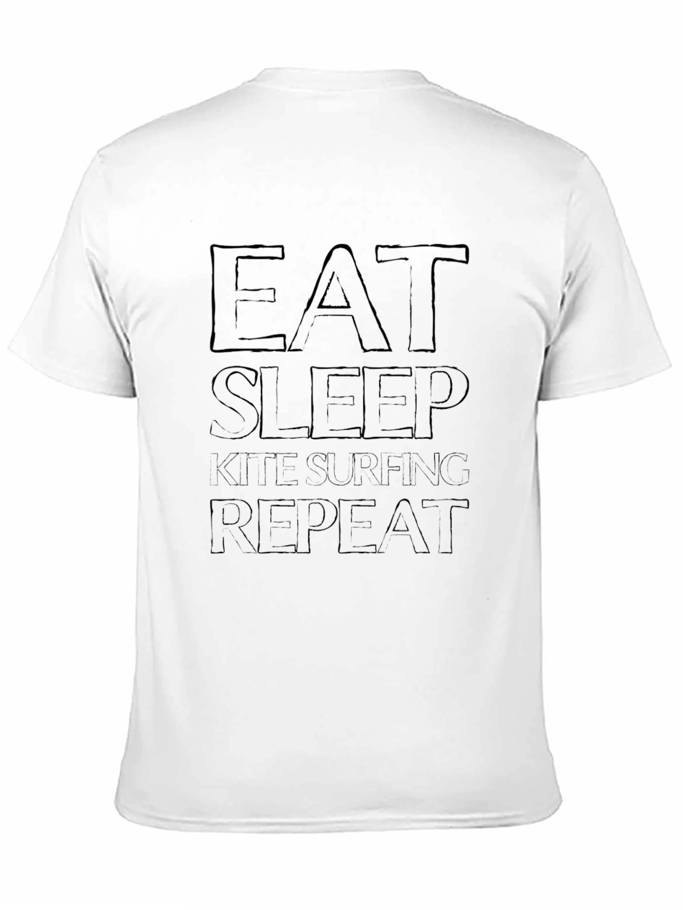 Eat Sleep Kite Surfing Repeat Black T-Shirt