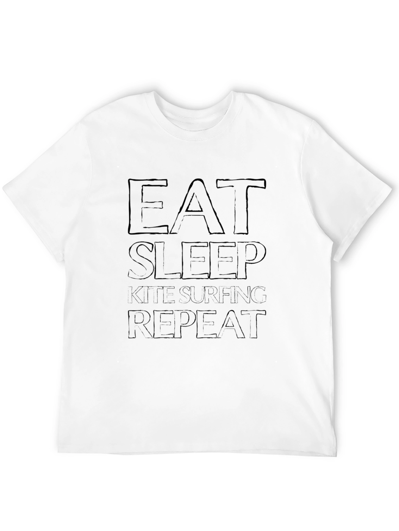 Eat Sleep Kite Surfing Repeat Black T-Shirt