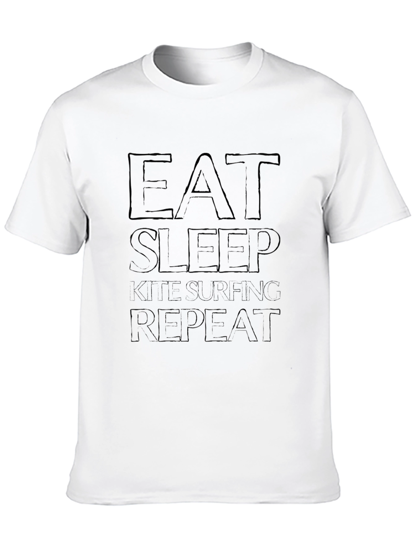 Eat Sleep Kite Surfing Repeat Black T-Shirt