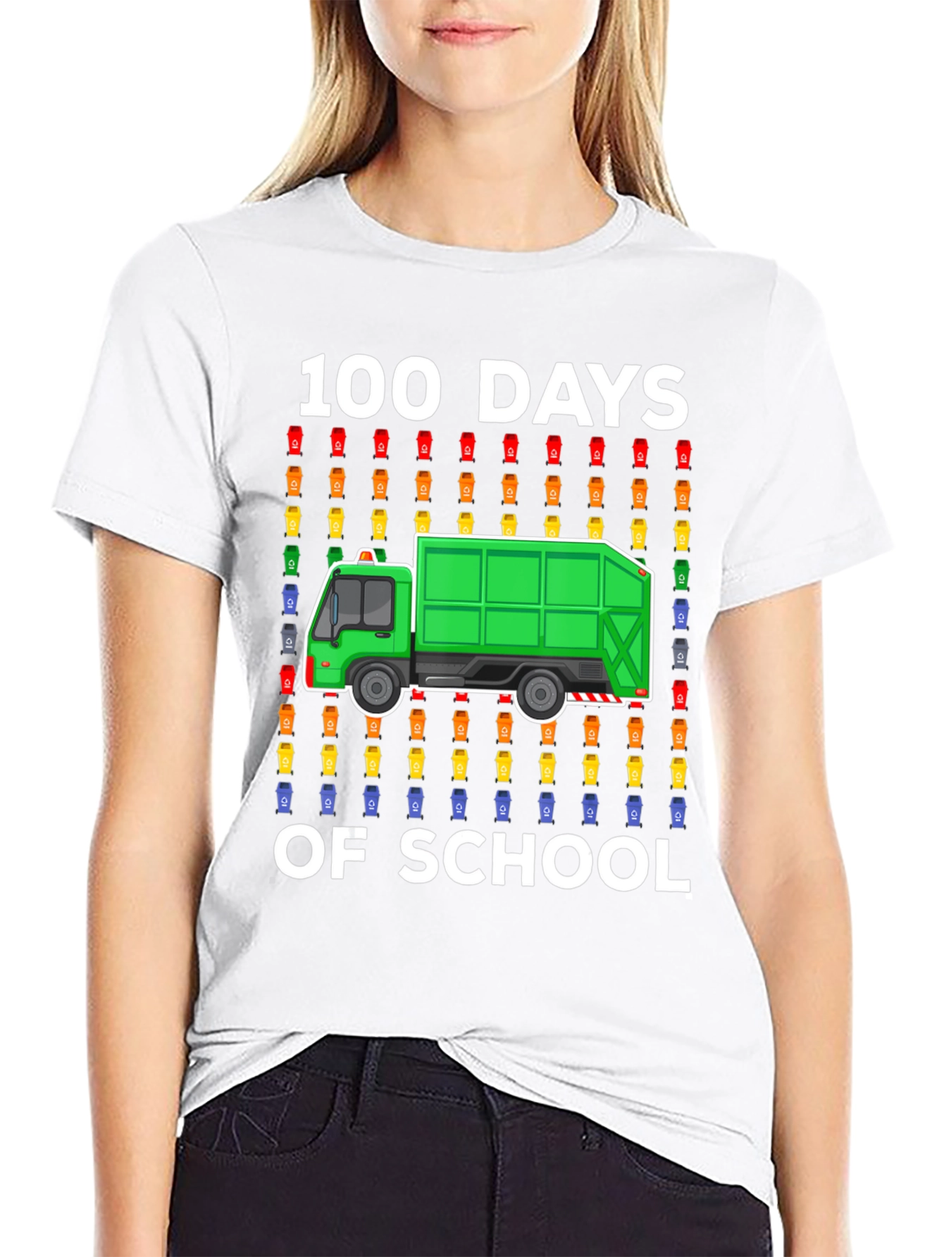 100 Days of School Garbage Truck T-Shirt