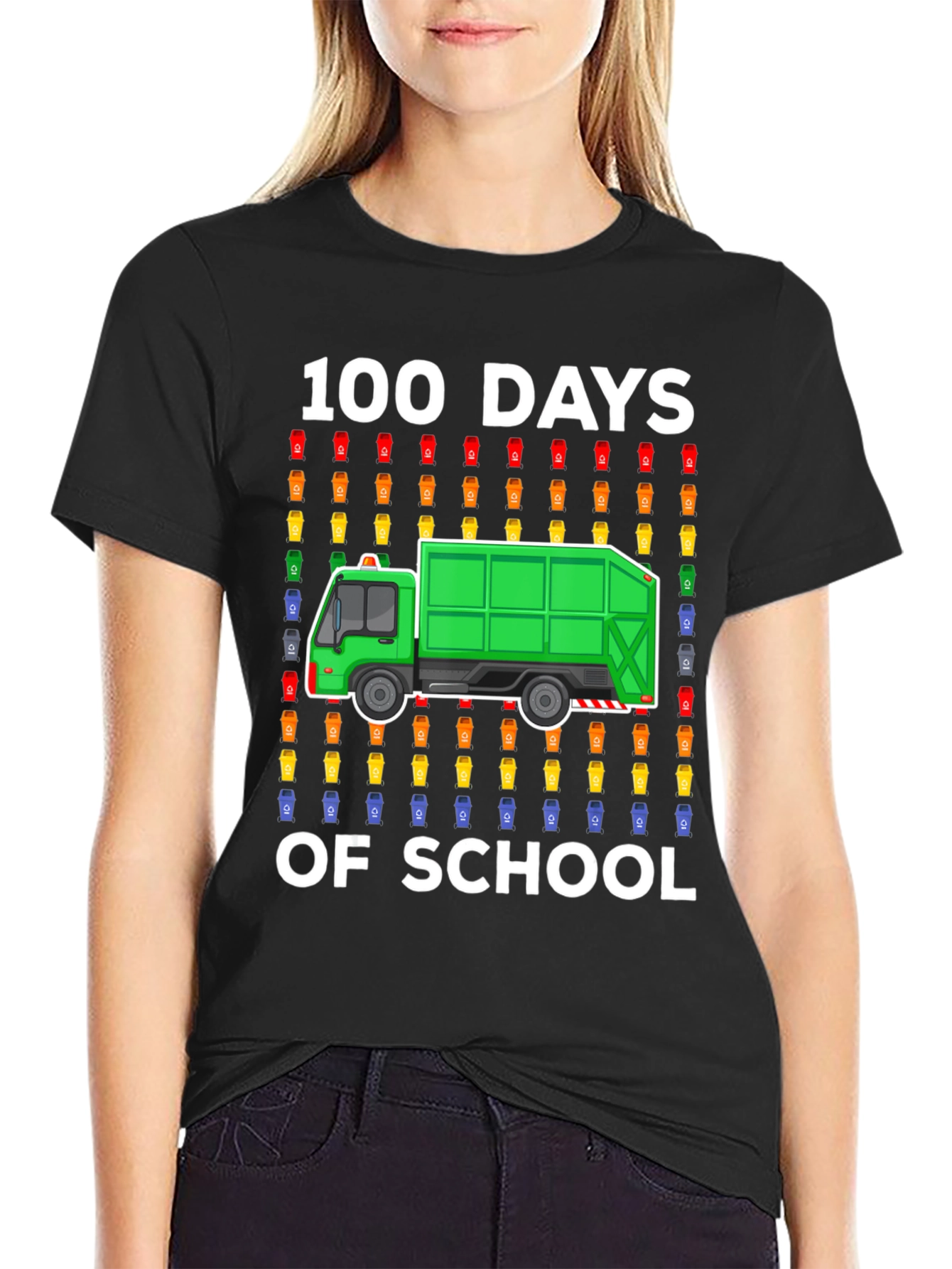 100 Days of School Garbage Truck T-Shirt
