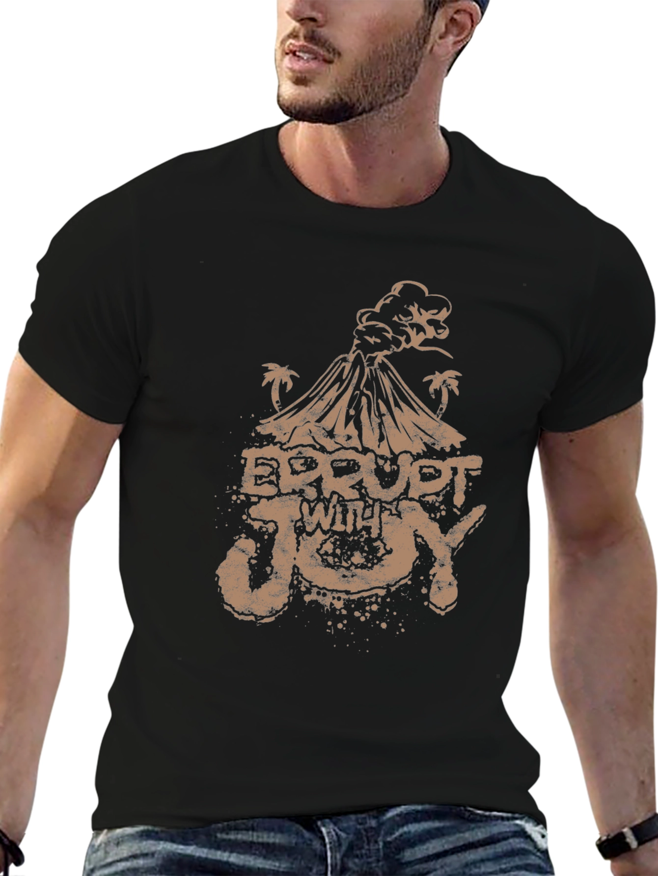 Erupt With Joy T-Shirt - Volcano Graphic Tee