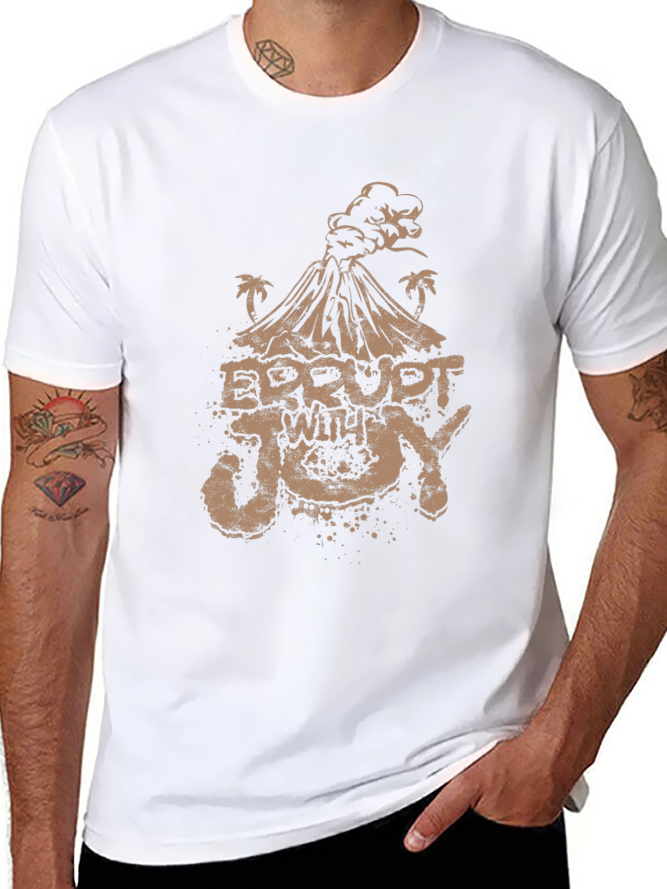 Erupt With Joy T-Shirt - Volcano Graphic Tee