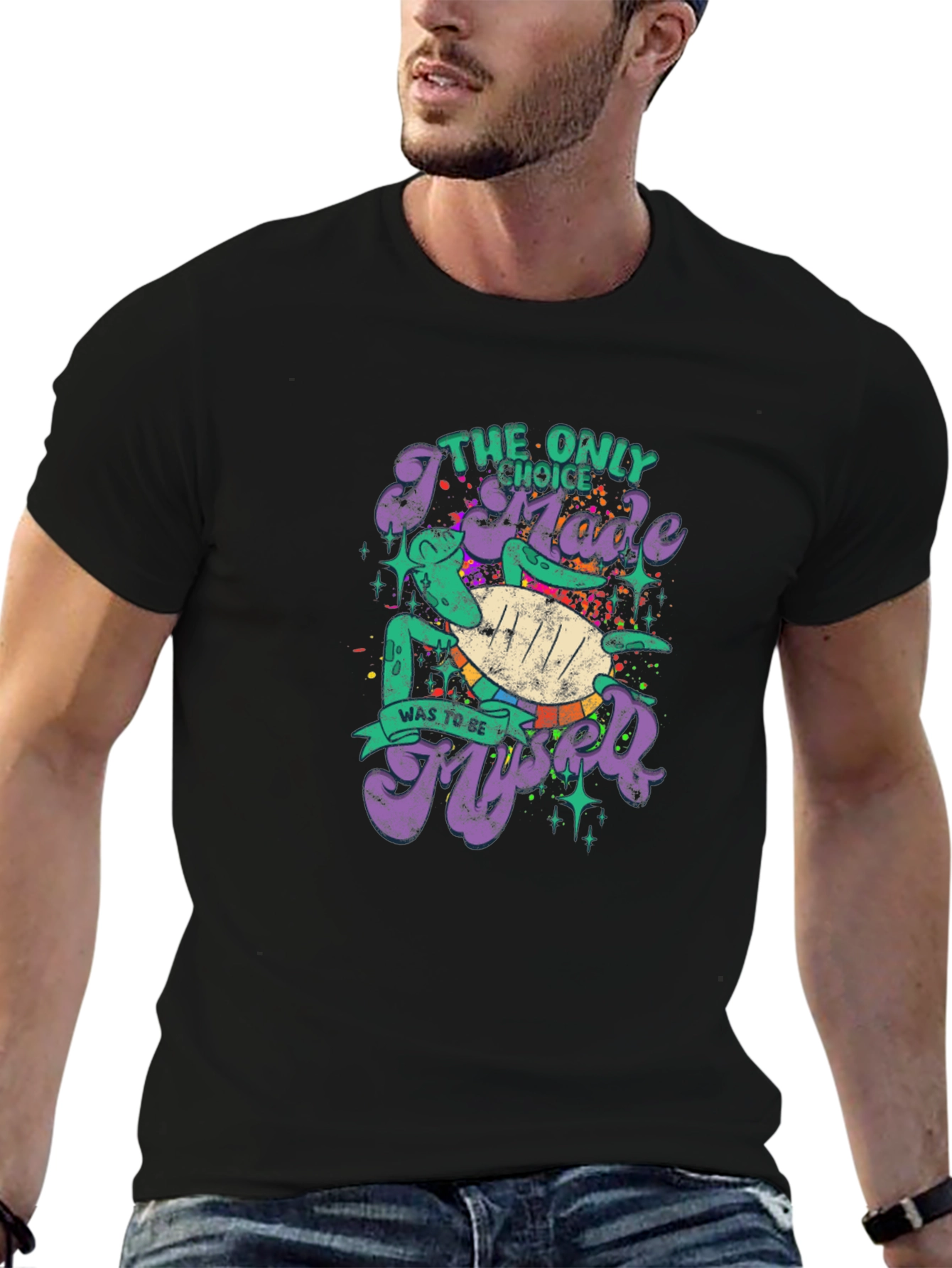 The Only Choice I Made Turtle Graphic T-Shirt