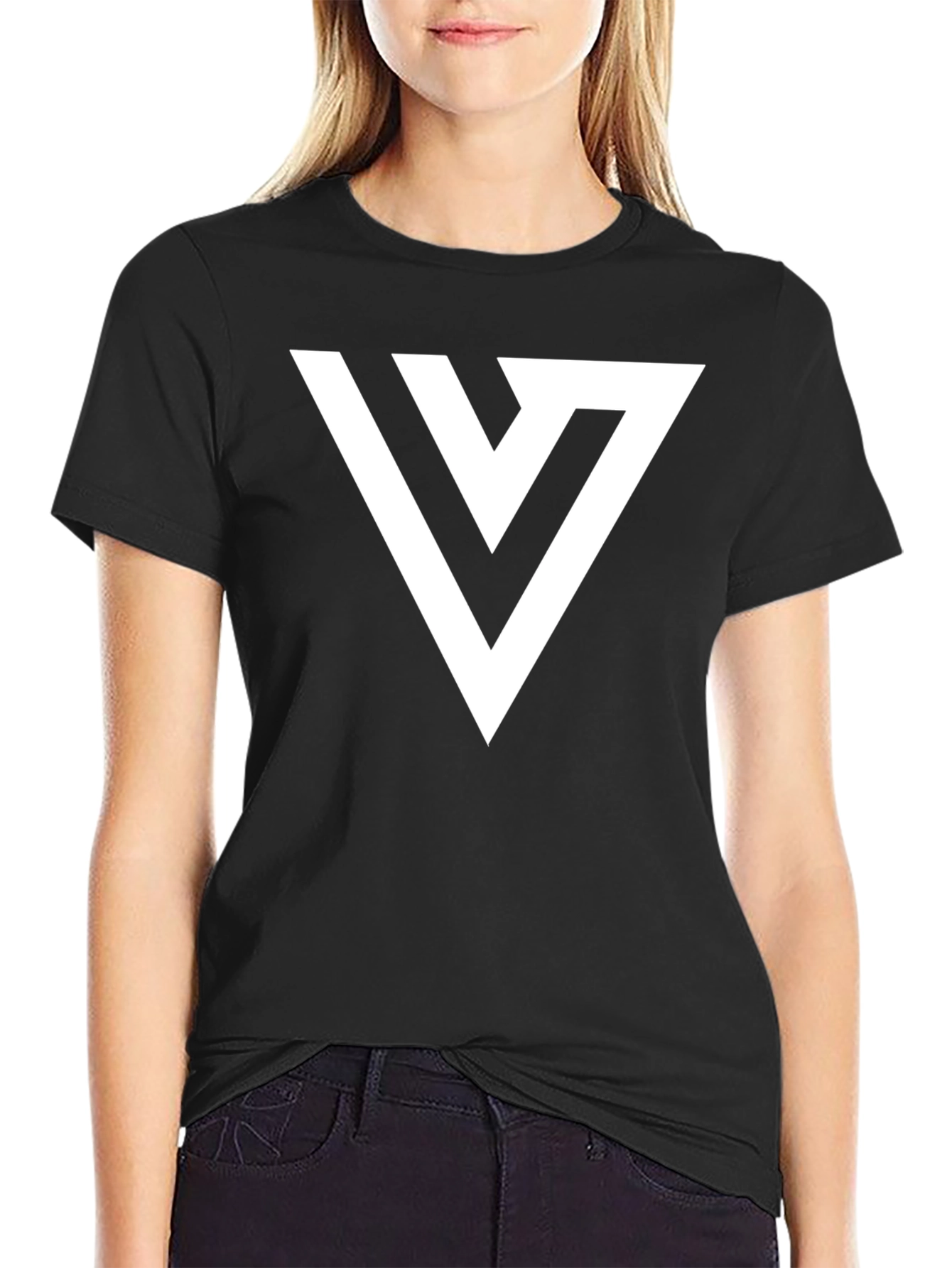 Minimalist V Logo Black T-Shirt