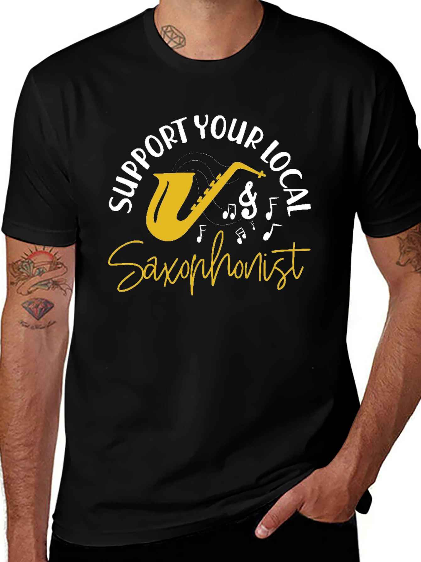 Support Your Local Saxophonist Graphic Tee