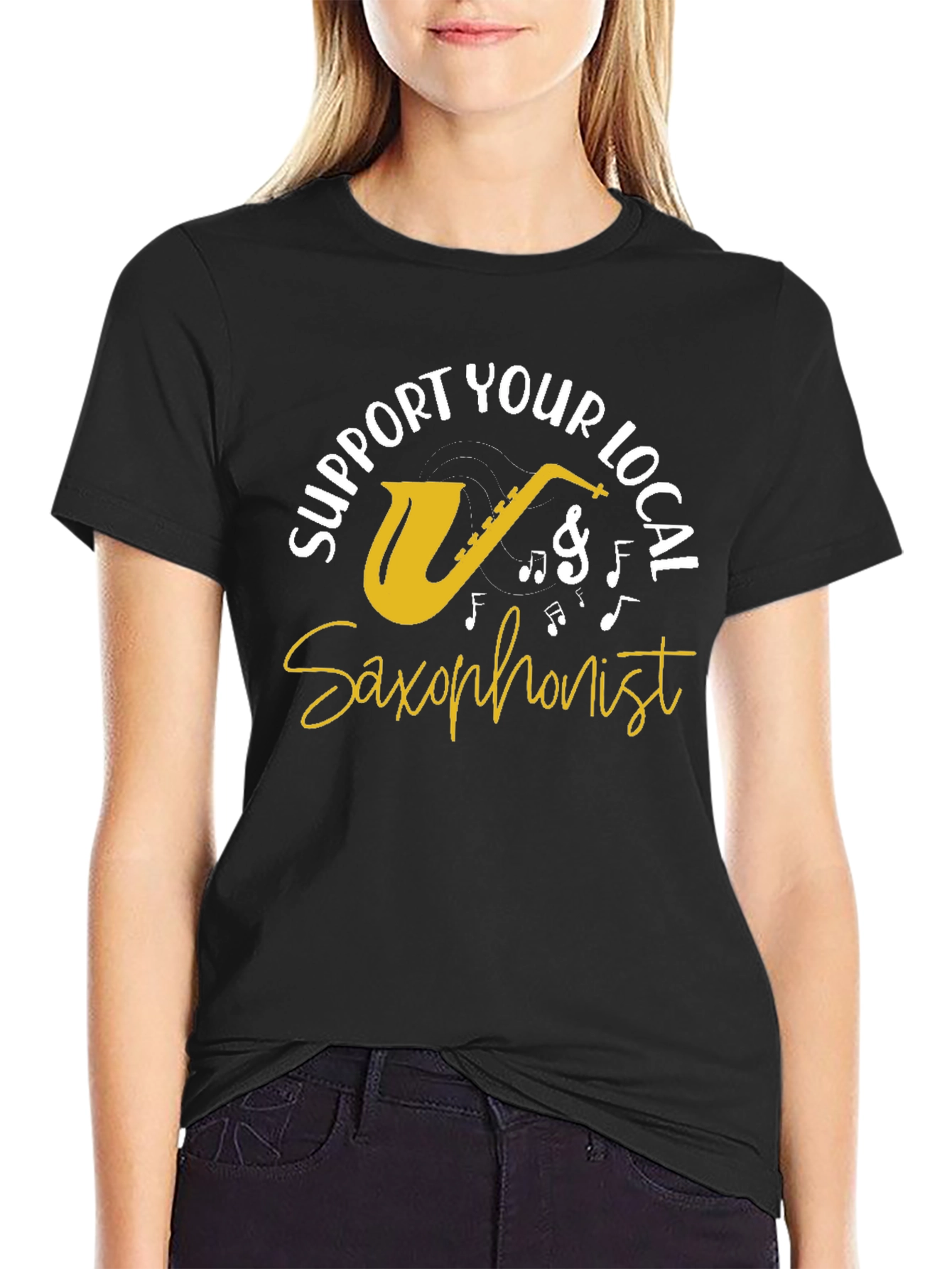 Support Your Local Saxophonist Graphic Tee