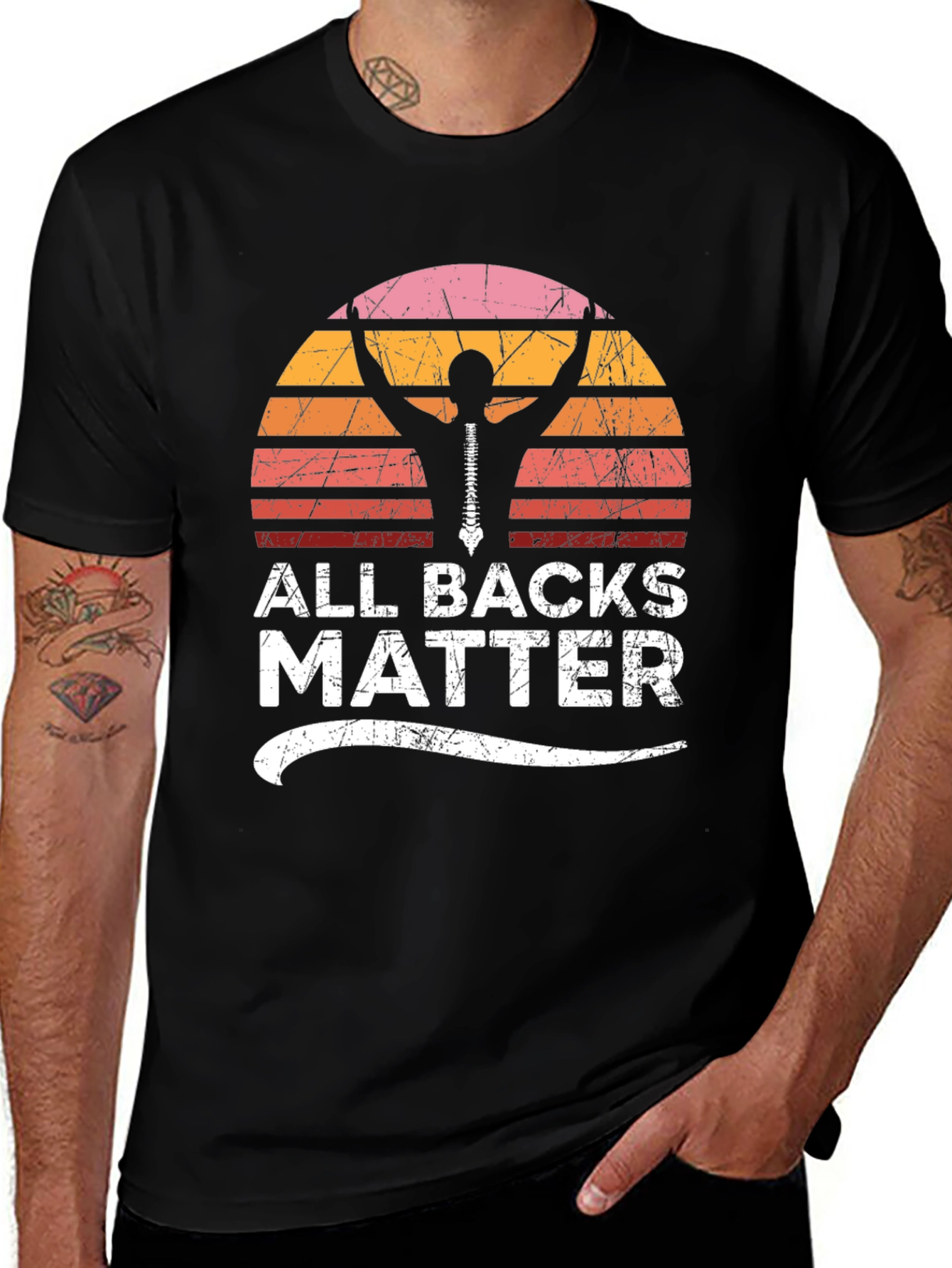 All Backs Matter T-Shirt - Chiropractic Support Tee