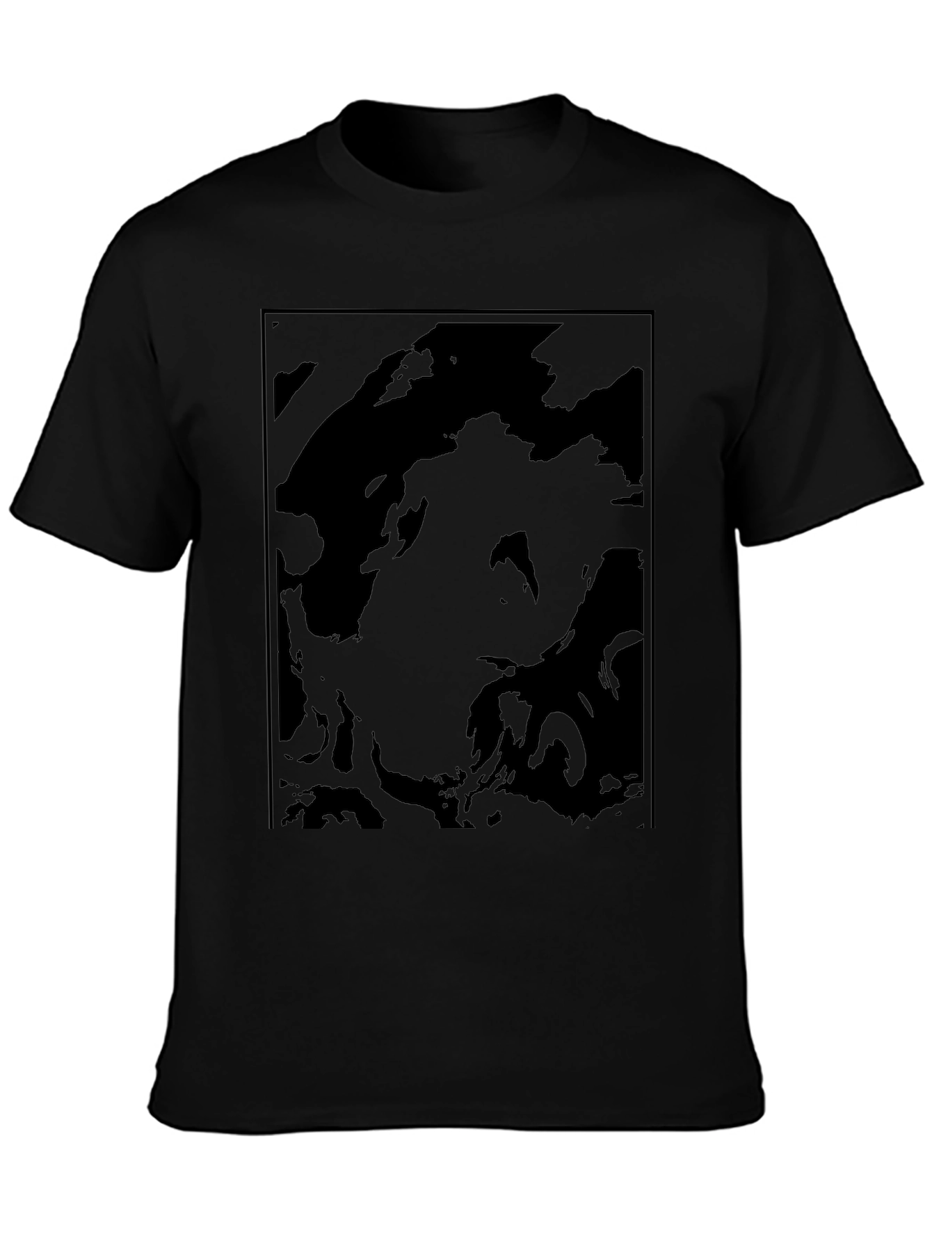 Abstract Black Graphic Tee - Modern Casual Wear