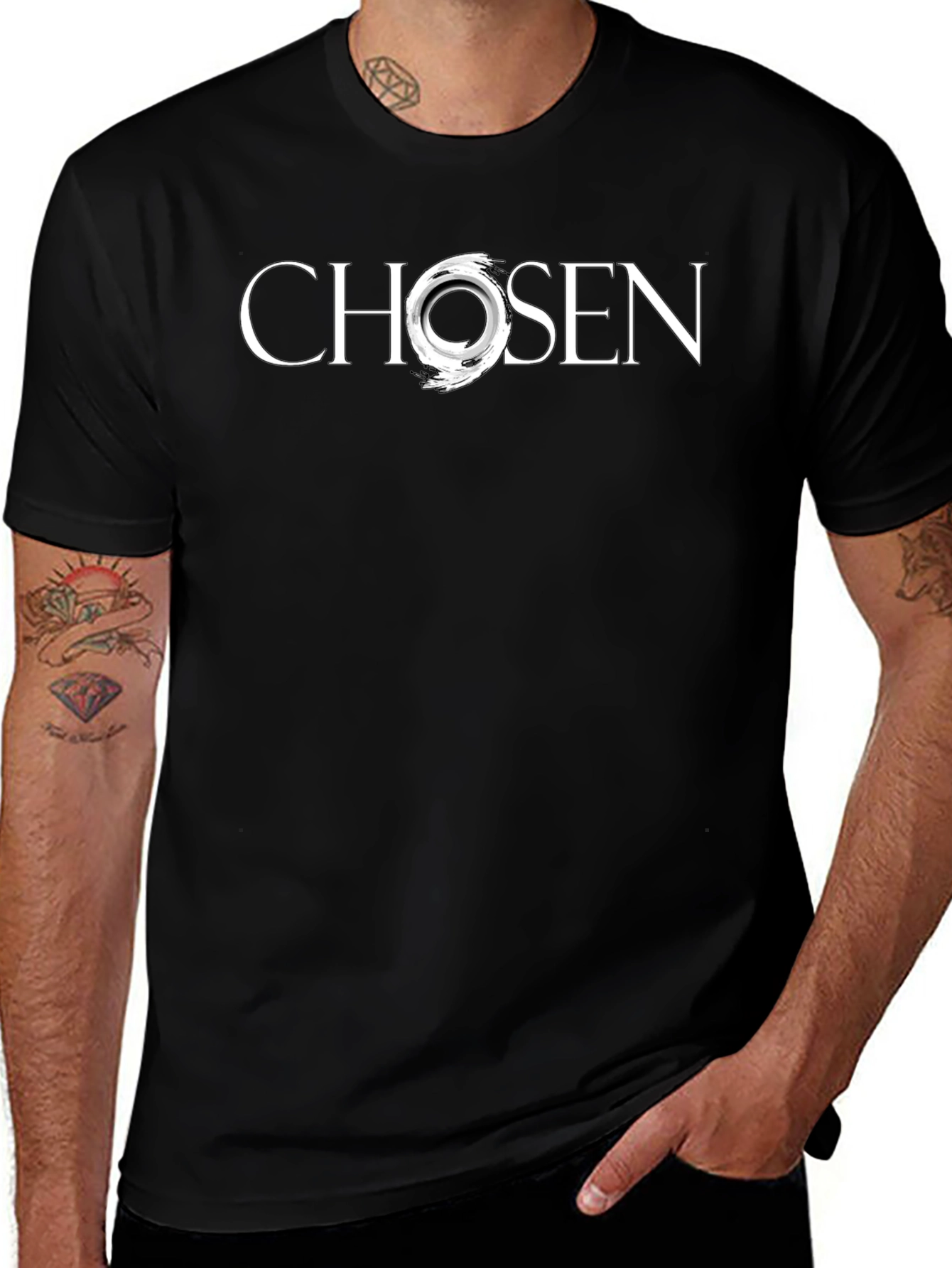 Chosen Graphic Tee - Stylish Black T-Shirt