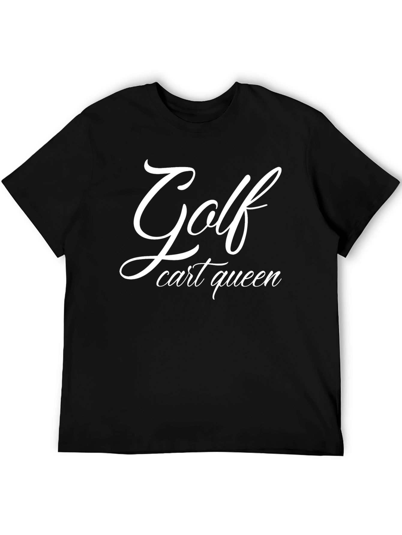 Golf Cart Queen T-Shirt - Black Tee