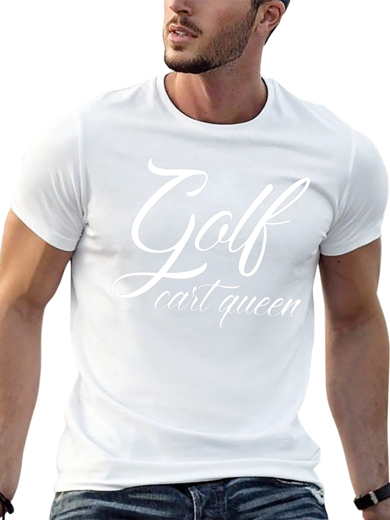 Golf Cart Queen T-Shirt - Black Tee