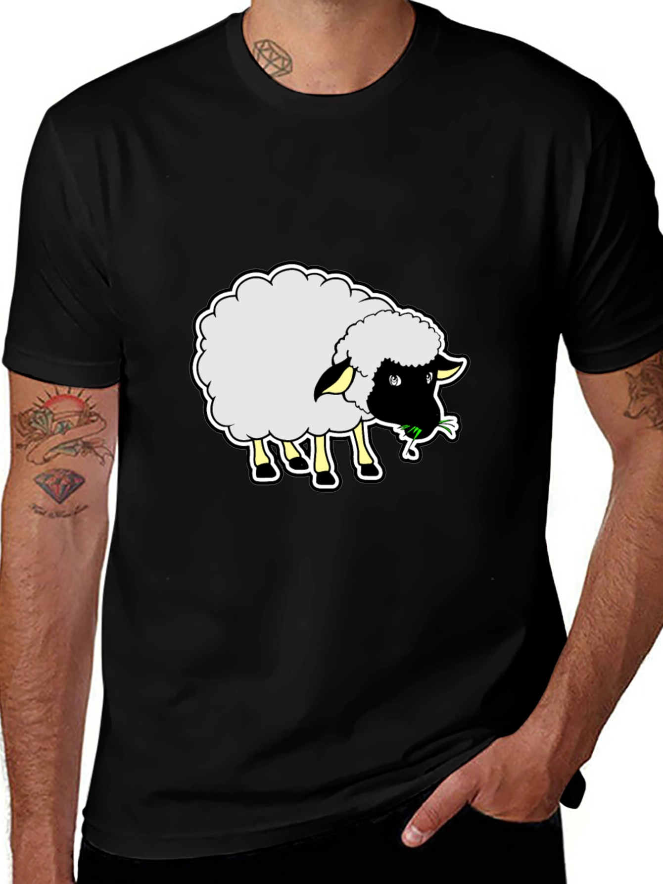 Sheep Graphic Black T-Shirt
