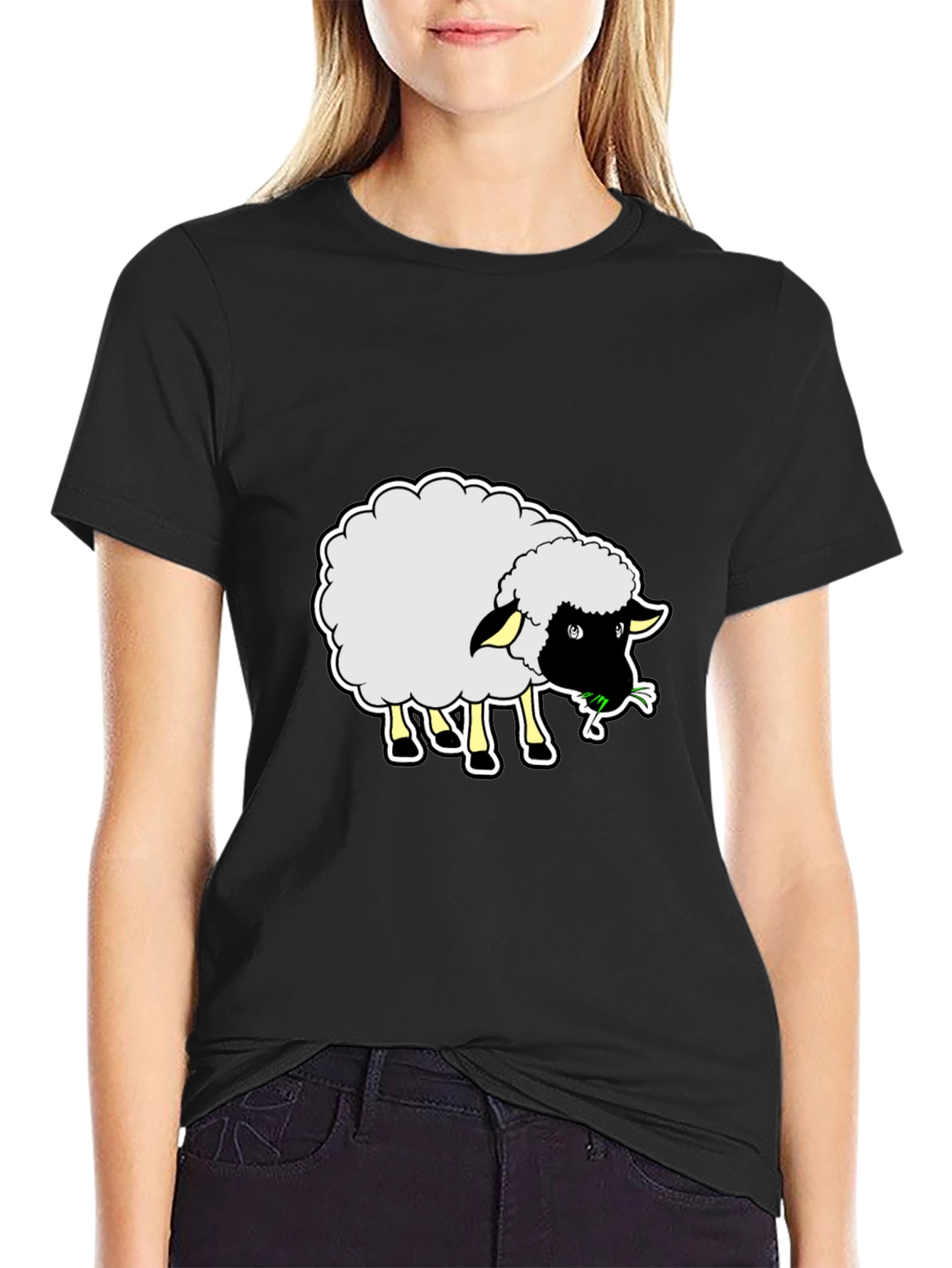 Sheep Graphic Black T-Shirt
