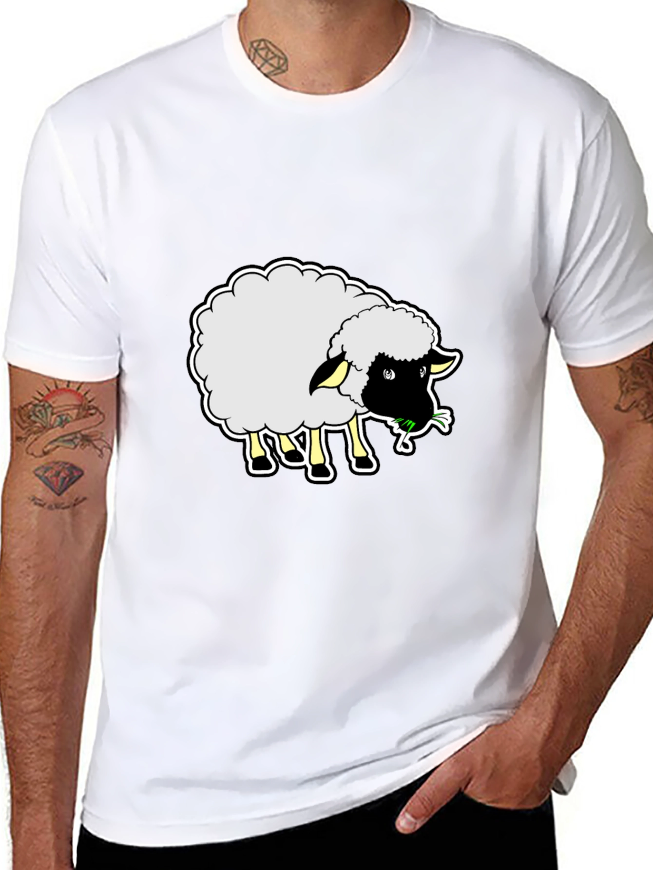 Sheep Graphic Black T-Shirt