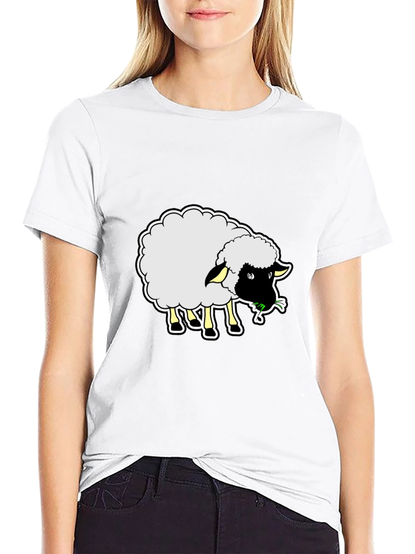 Sheep Graphic Black T-Shirt