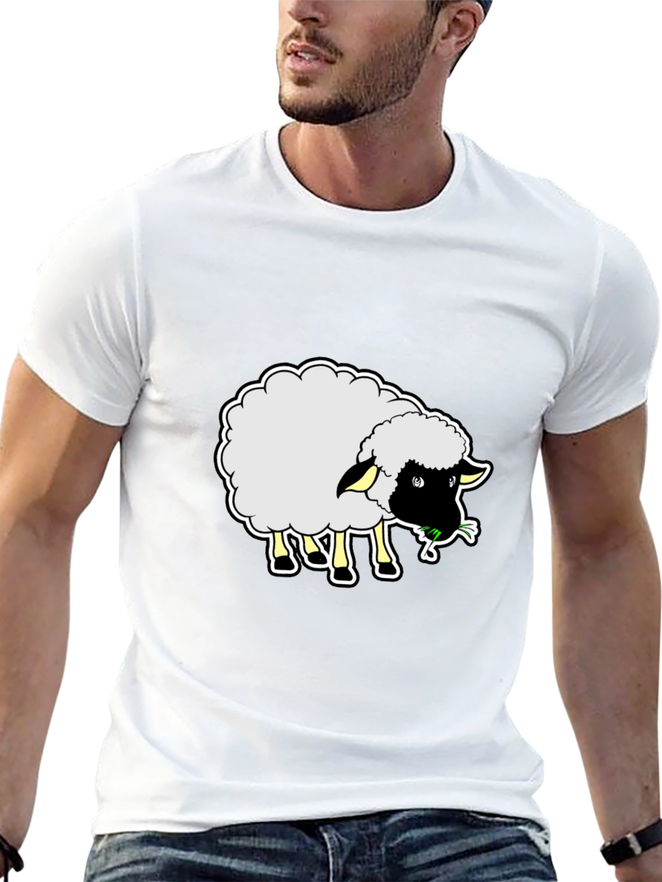 Sheep Graphic Black T-Shirt