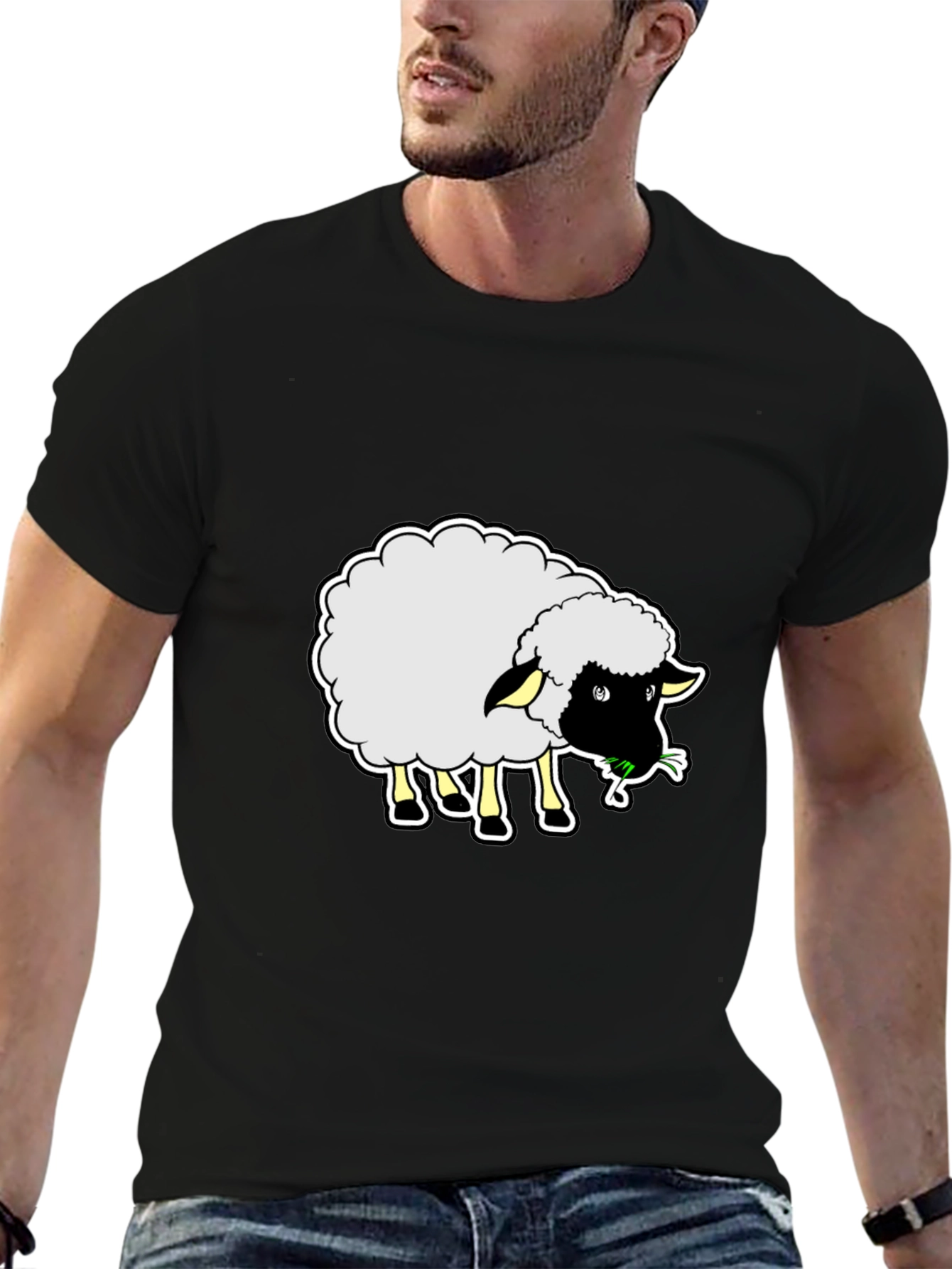 Sheep Graphic Black T-Shirt