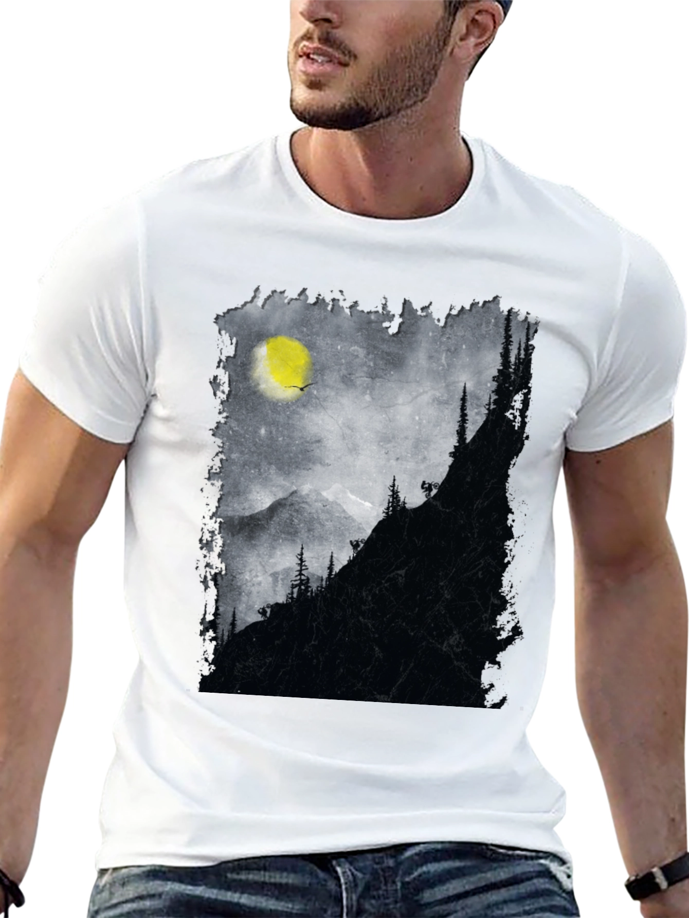 Mountain Bike Silhouette Graphic Tee - Adventure Ready