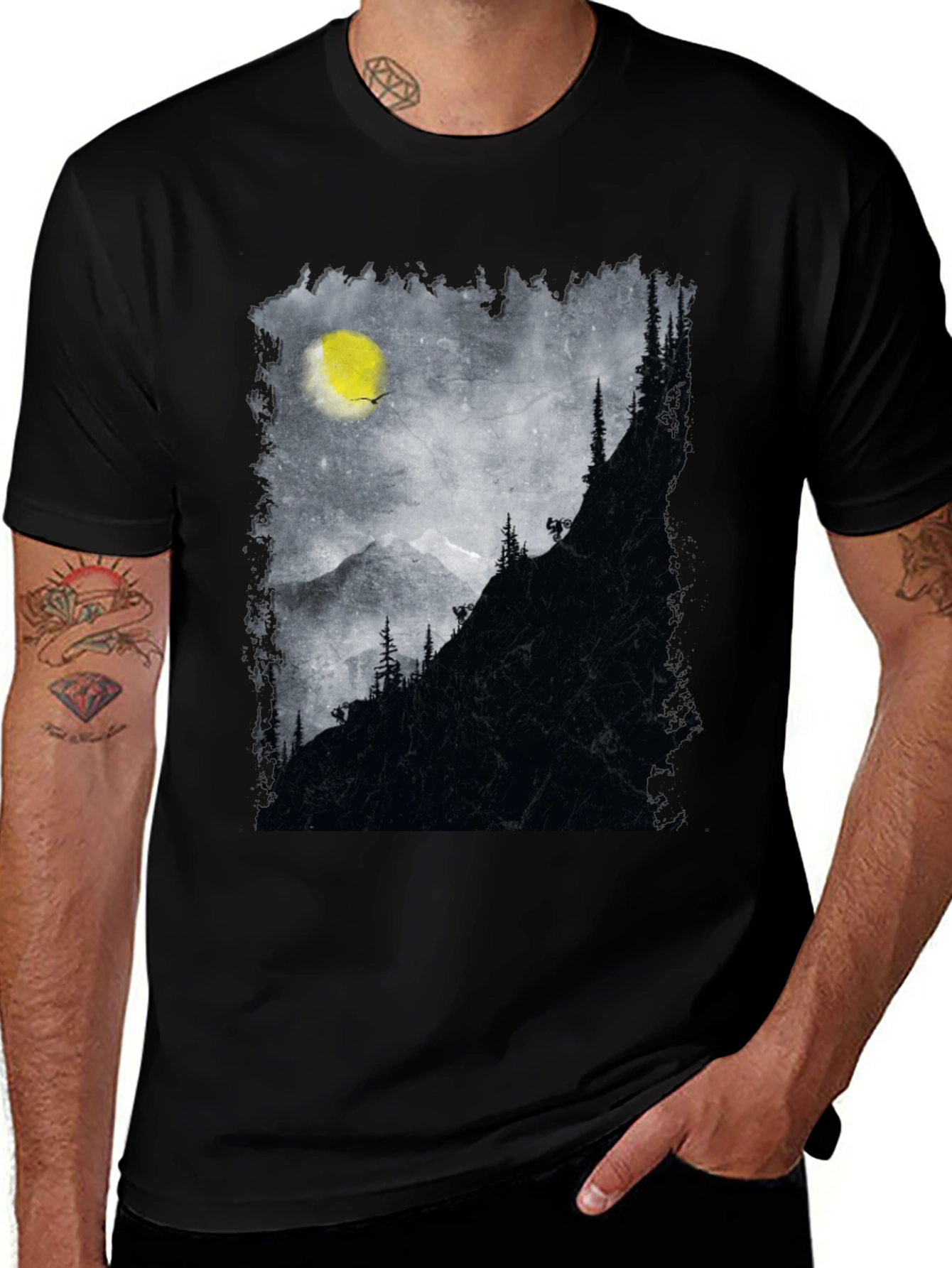 Mountain Bike Silhouette Graphic Tee - Adventure Ready