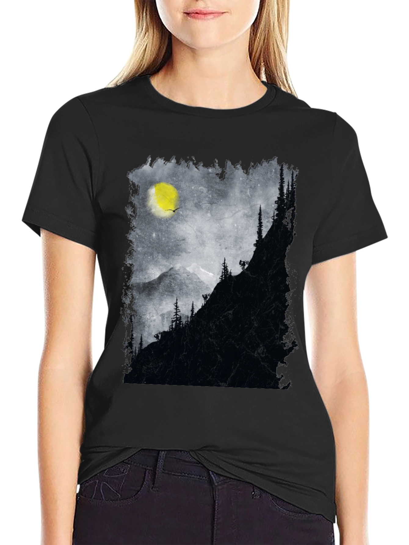 Mountain Bike Silhouette Graphic Tee - Adventure Ready