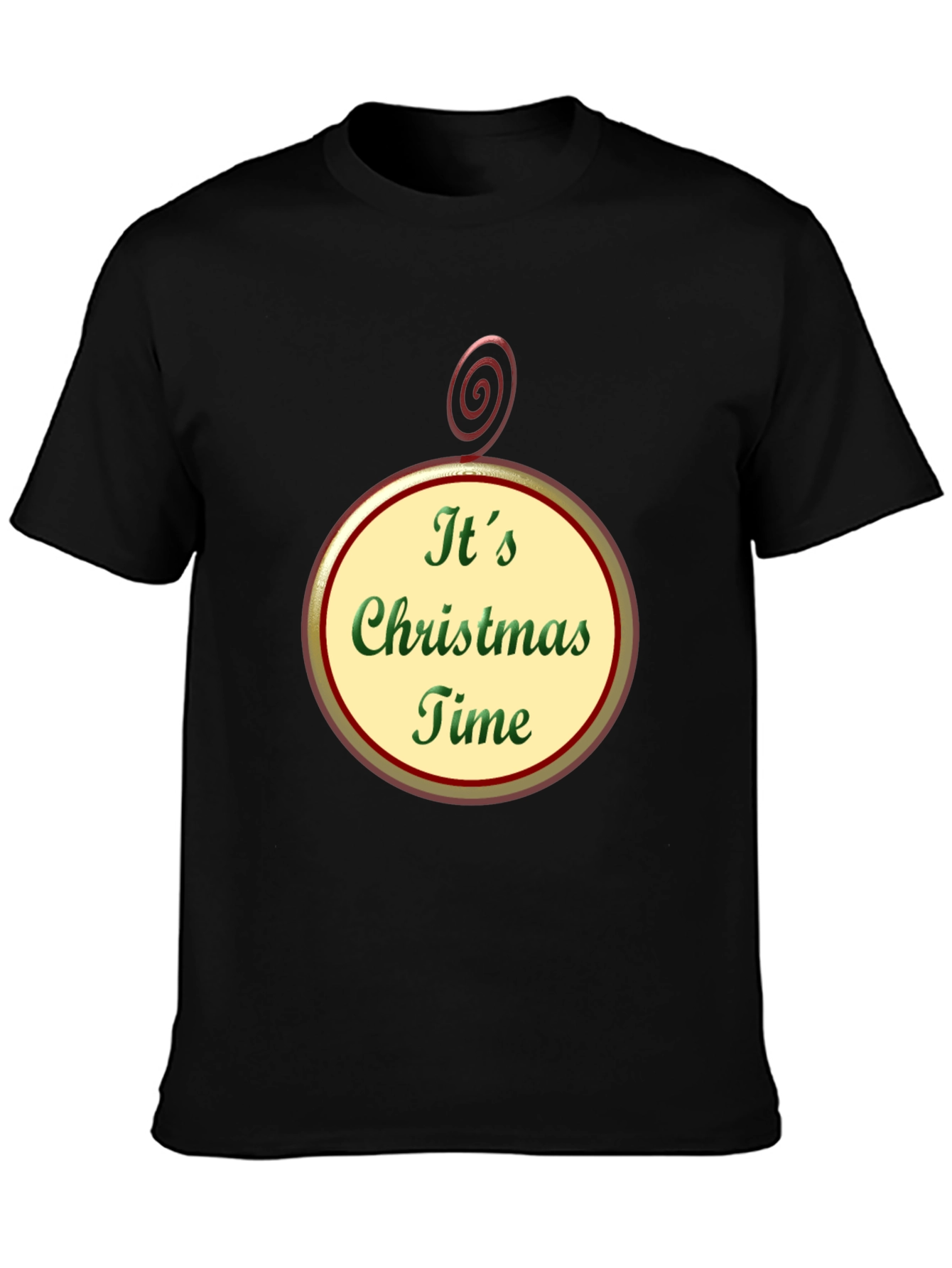 Its Christmas Time Black T-Shirt