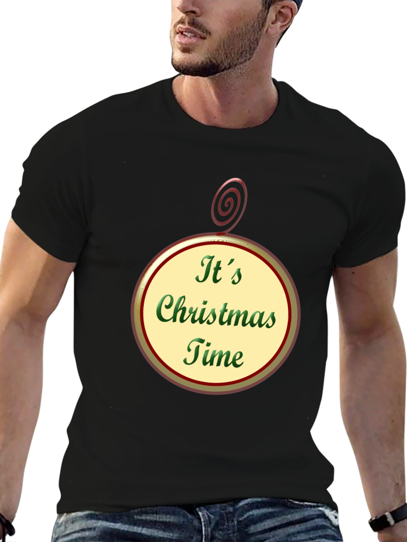 Its Christmas Time Black T-Shirt