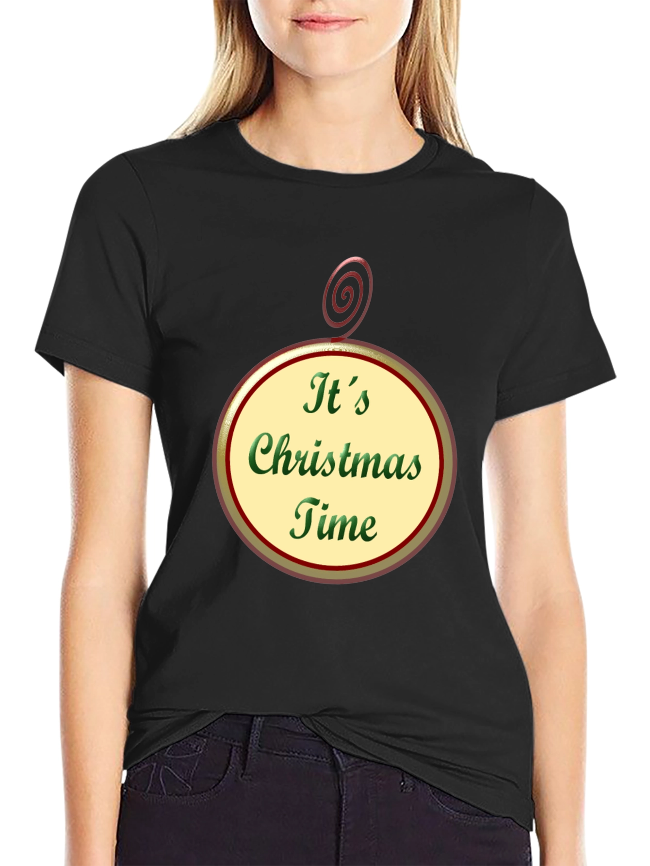 Its Christmas Time Black T-Shirt