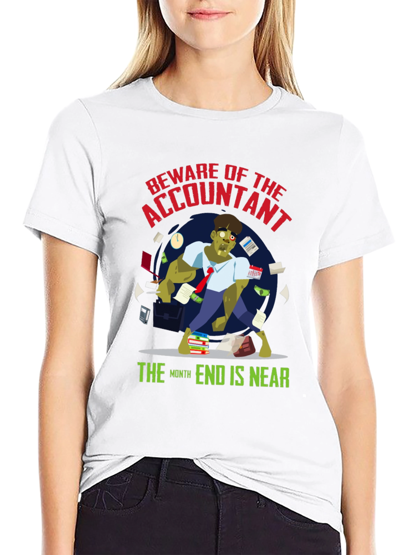 Accountant Zombie T-Shirt - Month End is Near