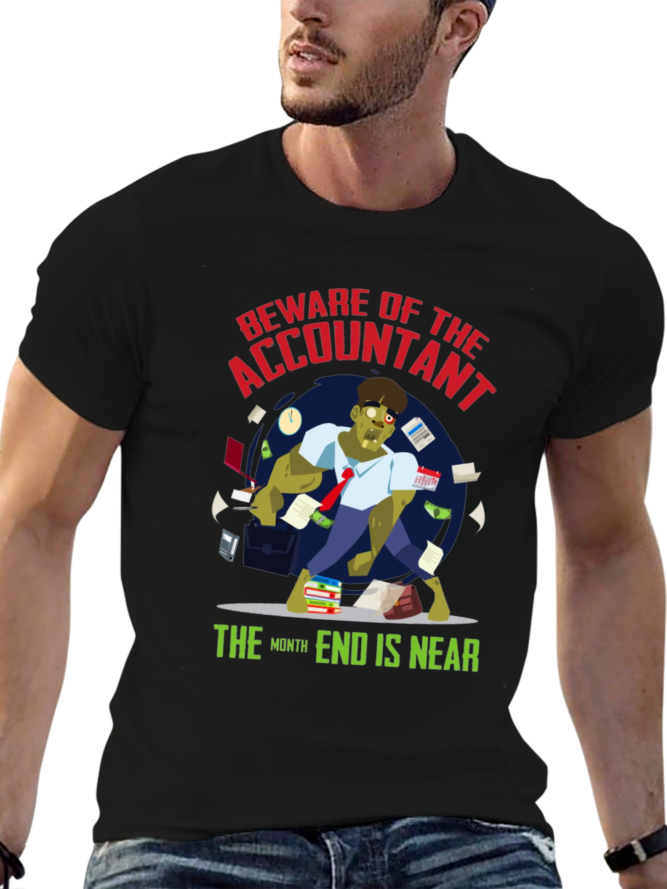 Accountant Zombie T-Shirt - Month End is Near