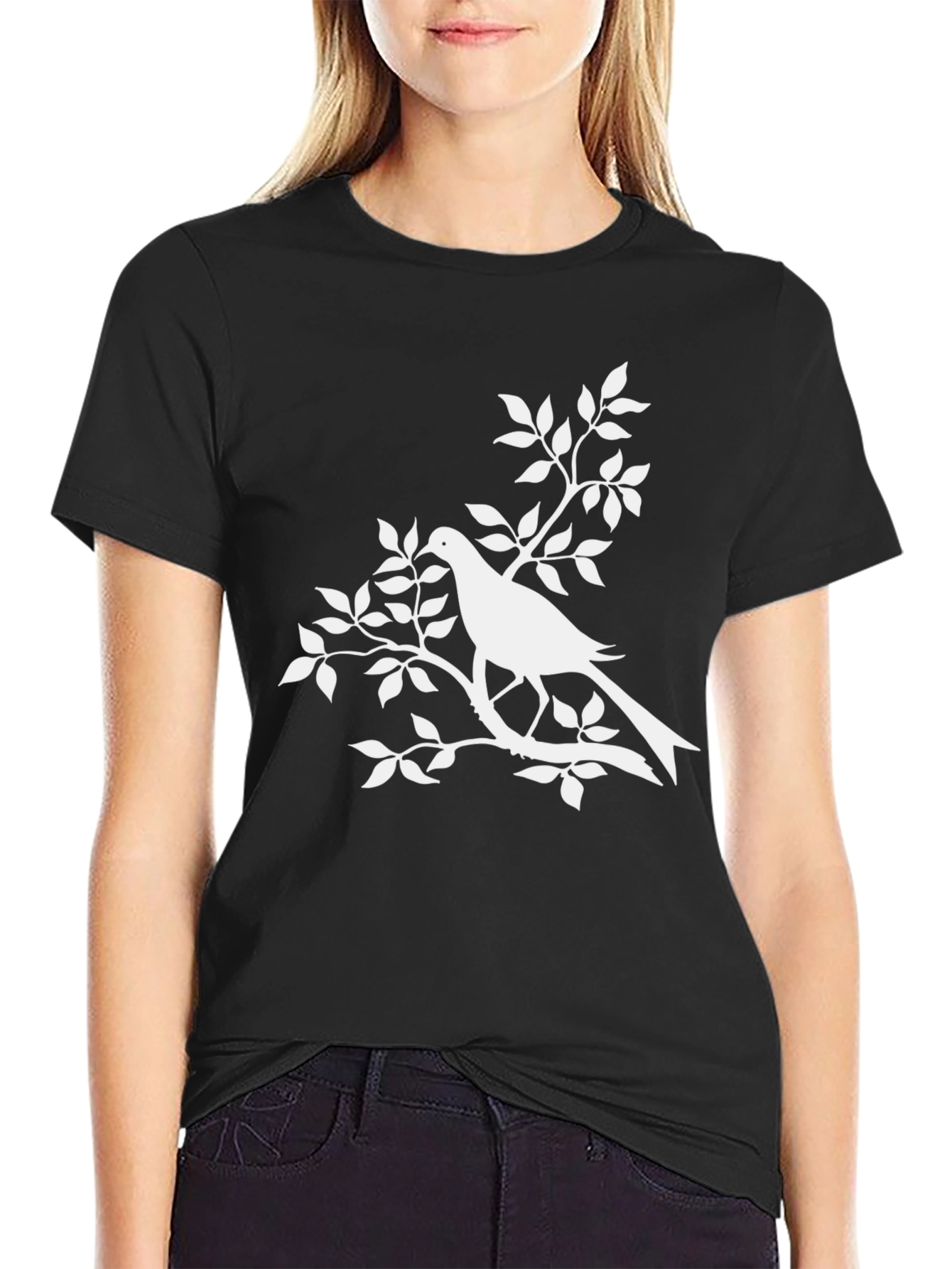 Bird on Branch Graphic T-Shirt - Stylish & Unique