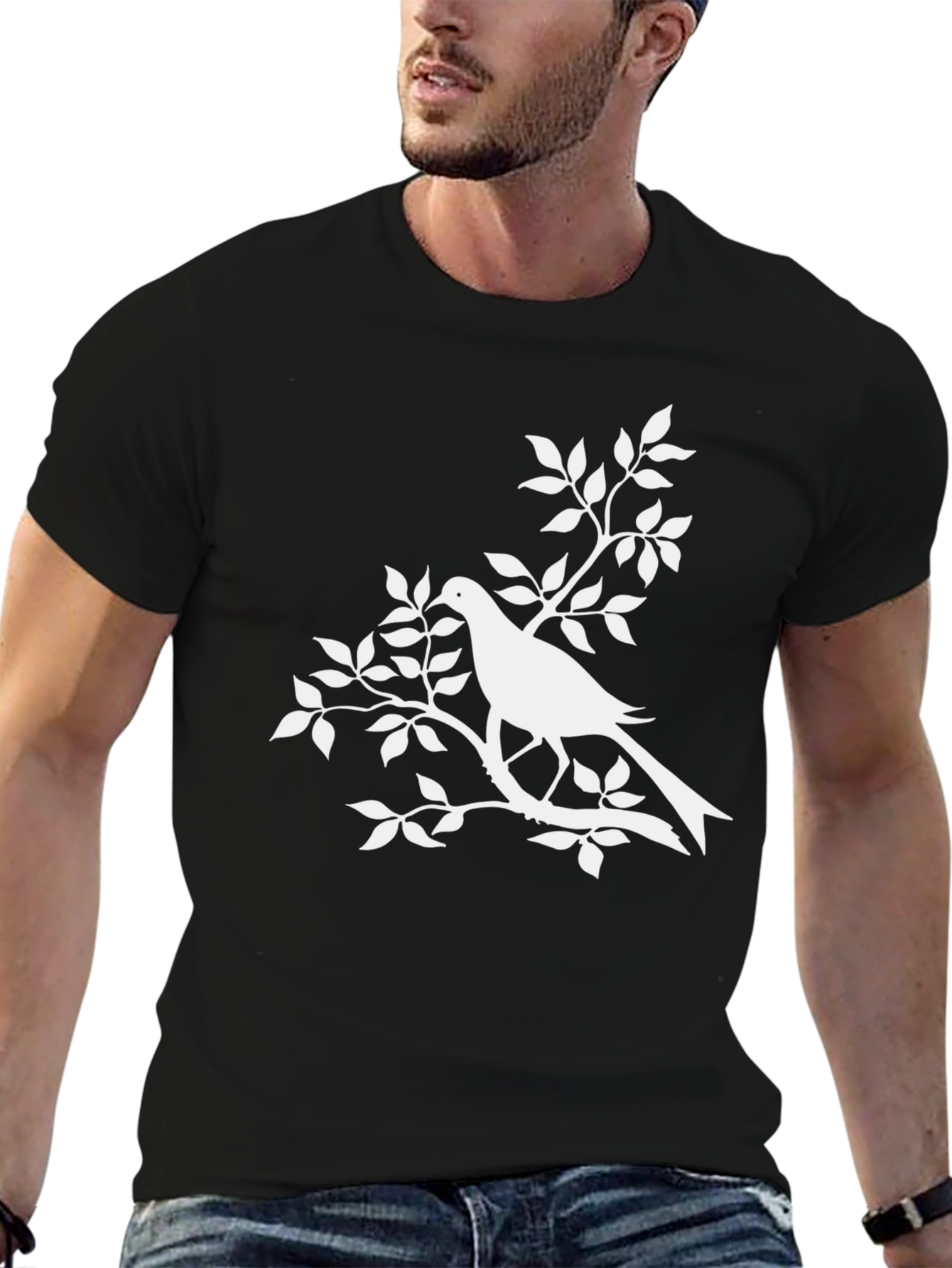 Bird on Branch Graphic T-Shirt - Stylish & Unique