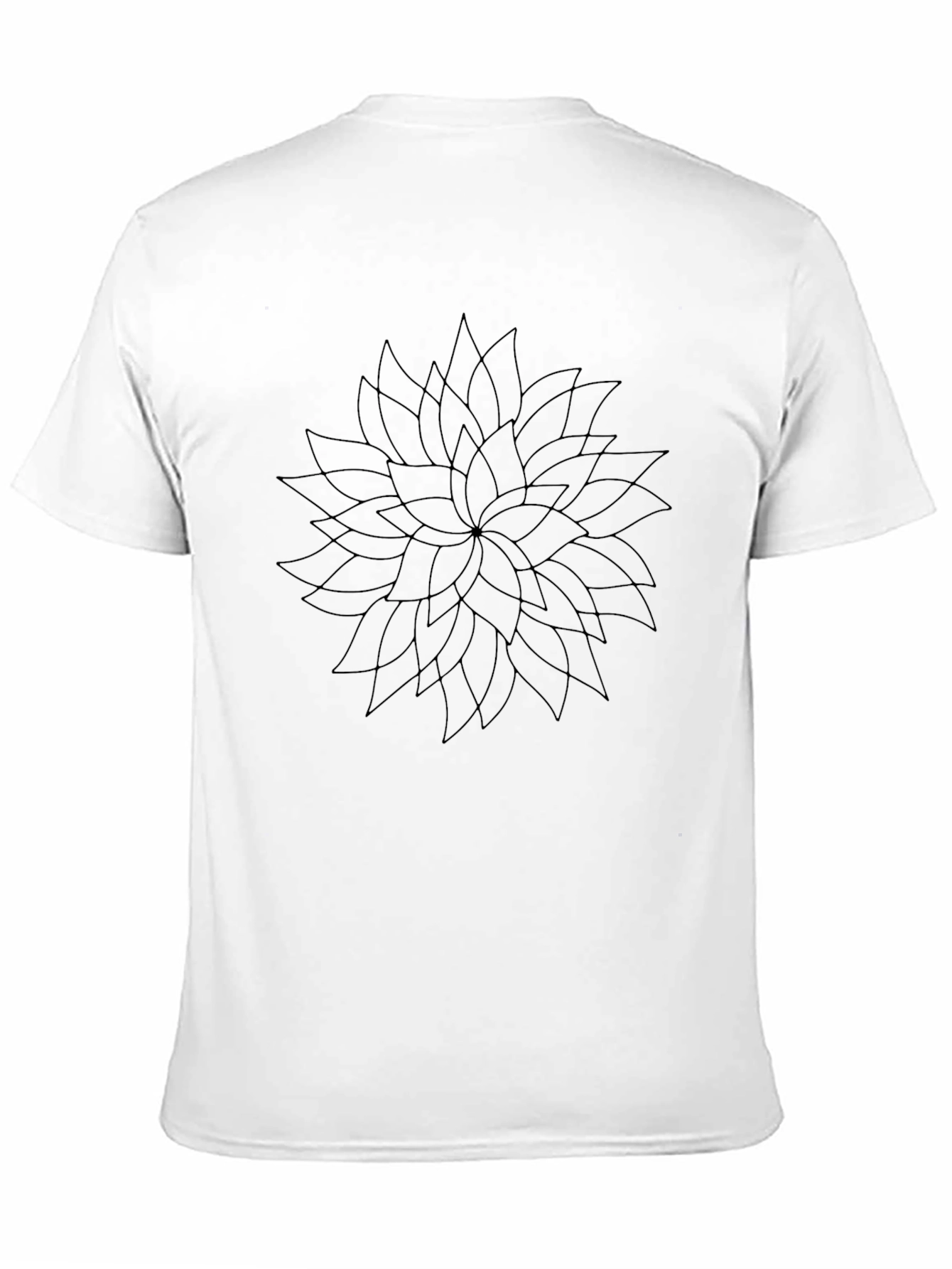 Abstract Flower Graphic Black T-Shirt