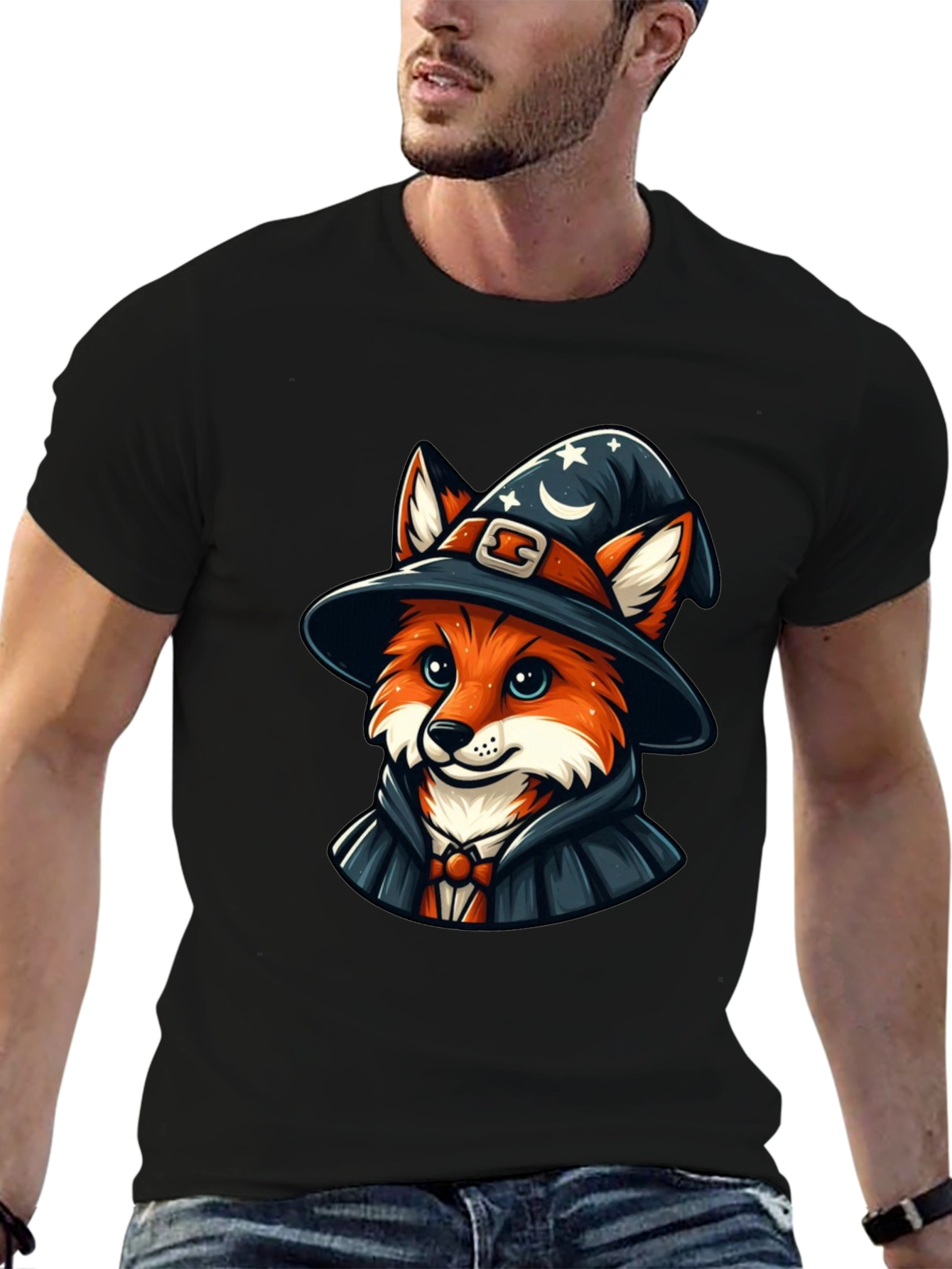Wizard Fox Graphic T-Shirt