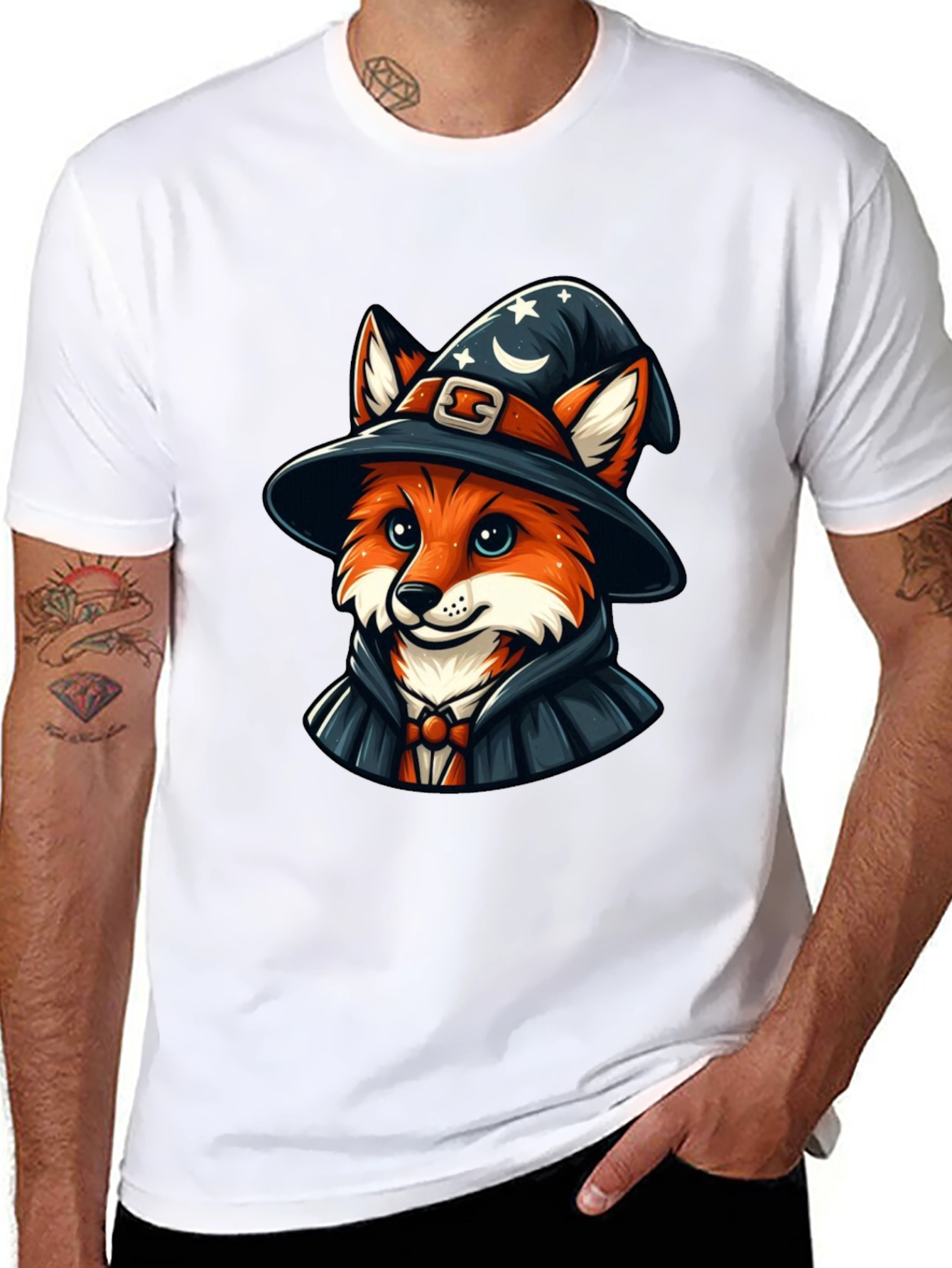 Wizard Fox Graphic T-Shirt