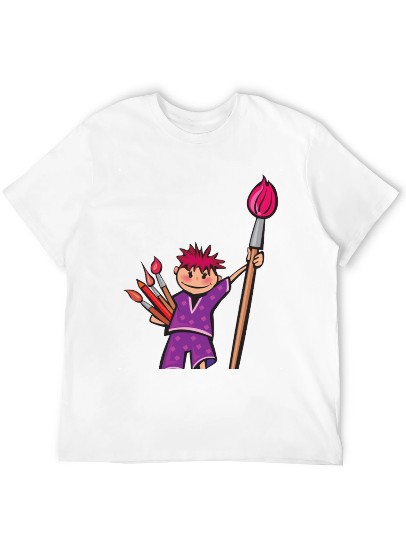 Artist Cartoon Graphic T-Shirt