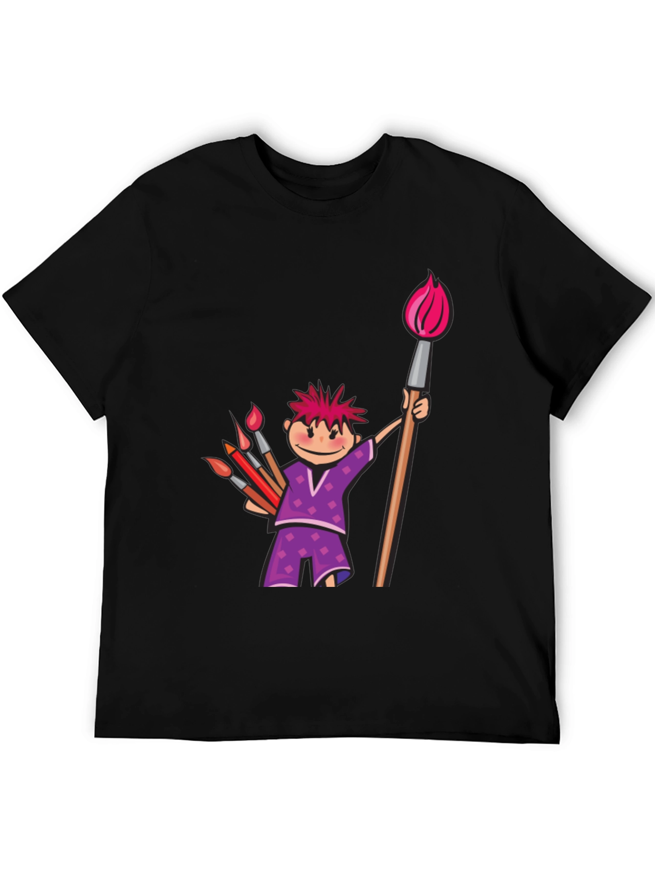 Artist Cartoon Graphic T-Shirt