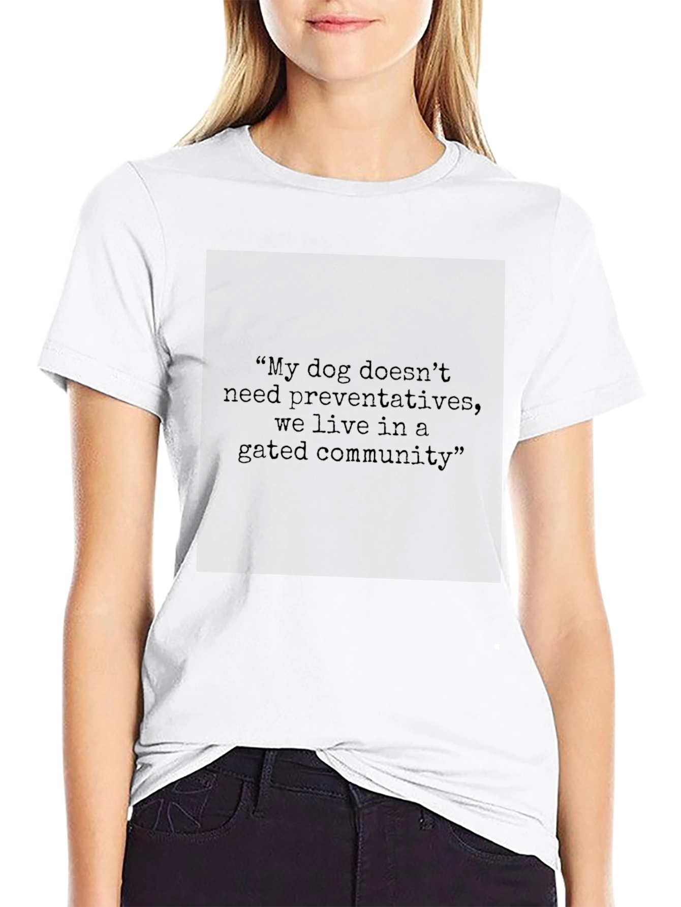 Funny Dog Preventative Gated Community T-Shirt