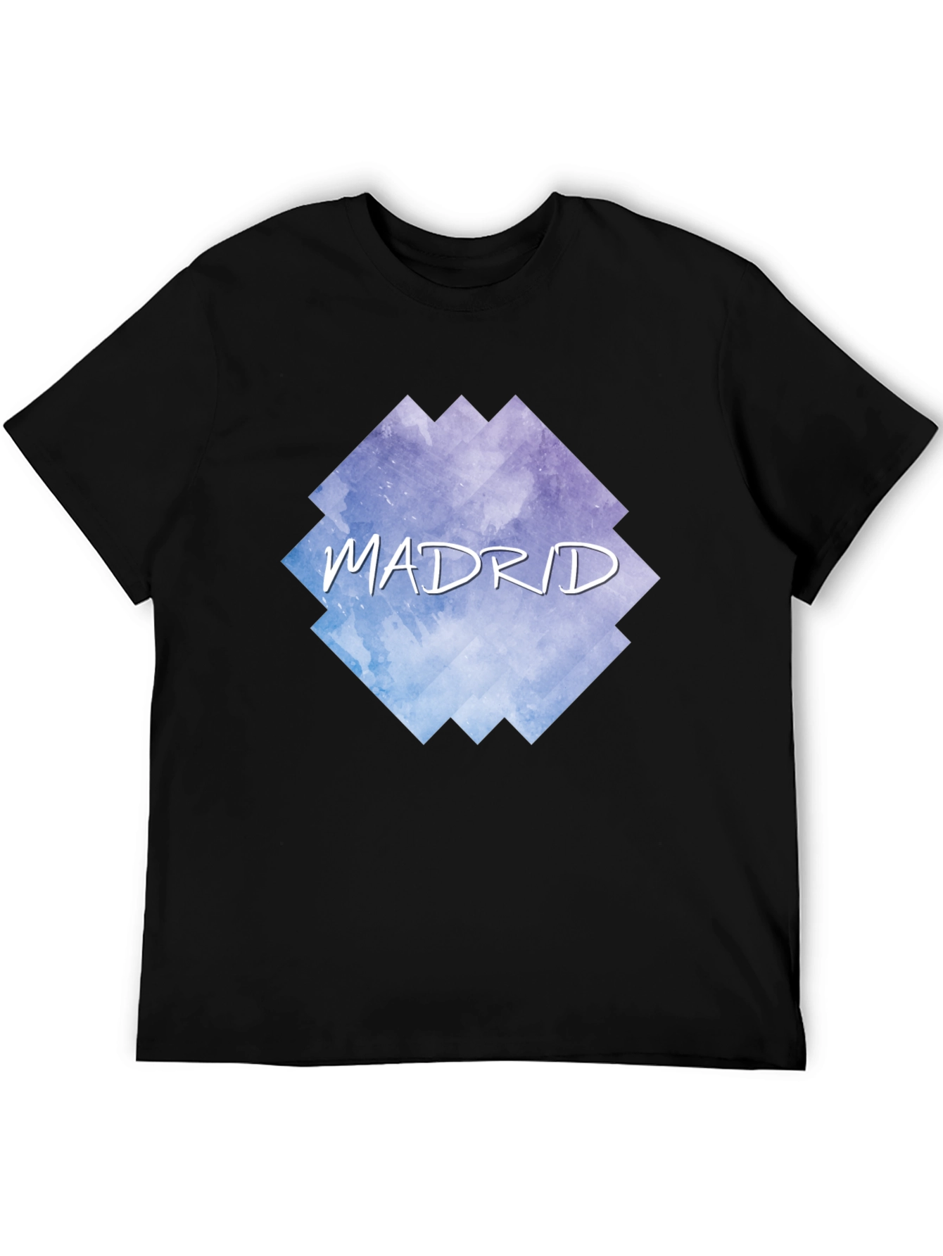 Madrid Graphic Tee - Mens Black Cotton T-Shirt