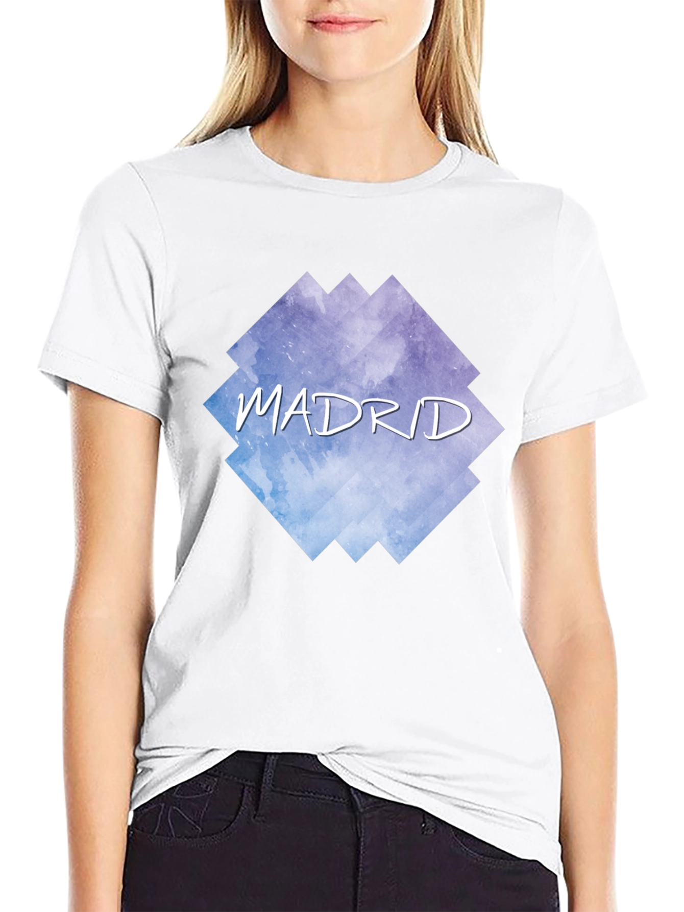 Madrid Graphic Tee - Mens Black Cotton T-Shirt